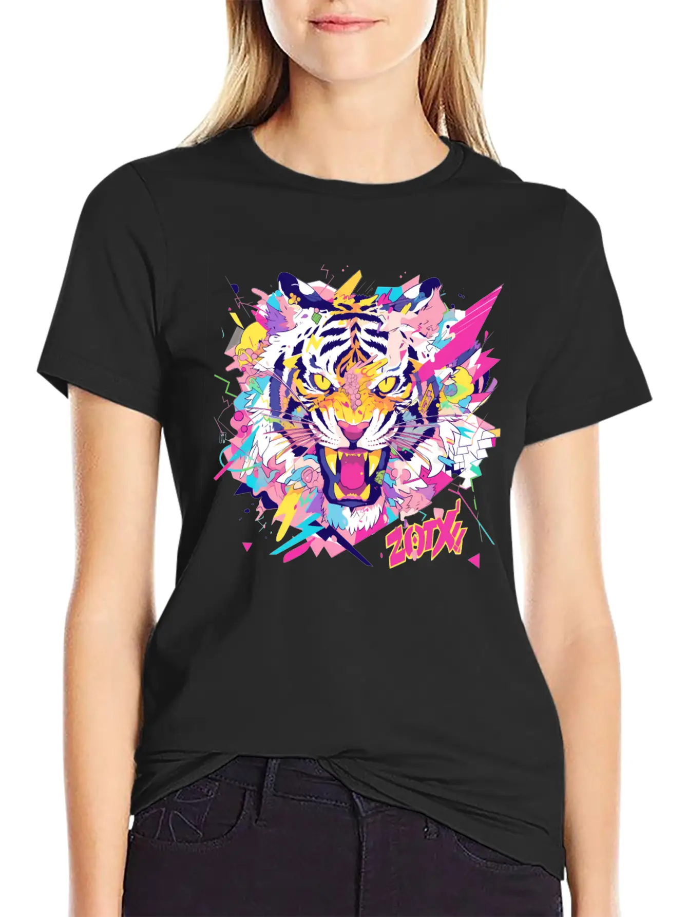 Super Turbo Killer Pop Art Tiger Relaxed Everyday Tee – Lightweight And Durable Cotton