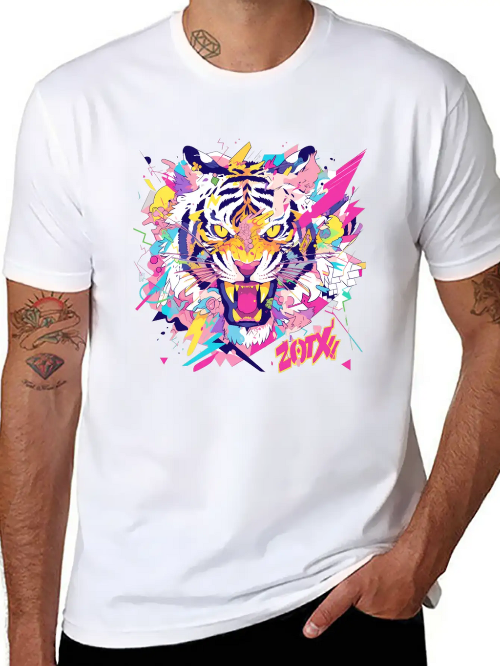 Super Turbo Killer Pop Art Tiger Relaxed Everyday Tee – Lightweight And Durable Cotton