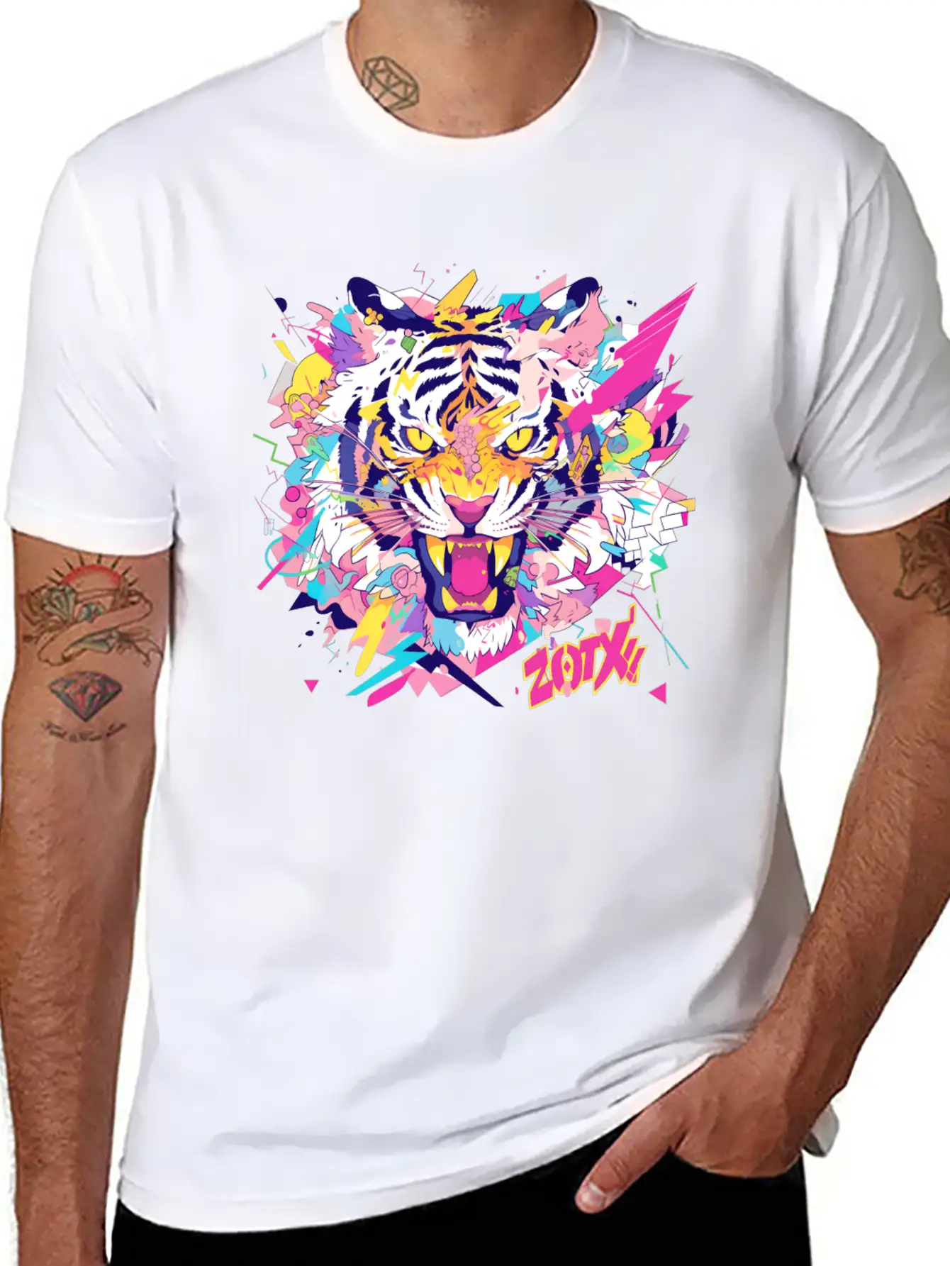Super Turbo Killer Pop Art Tiger Relaxed Everyday Tee – Lightweight And Durable Cotton