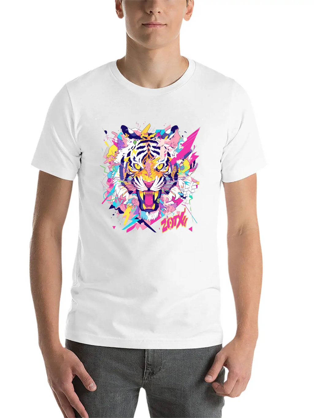 Super Turbo Killer Pop Art Tiger Relaxed Everyday Tee – Lightweight And Durable Cotton
