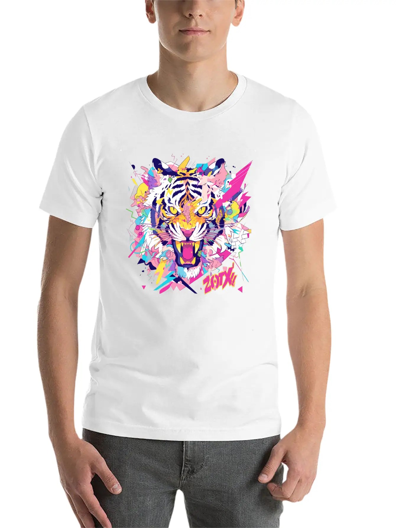 Super Turbo Killer Pop Art Tiger Relaxed Everyday Tee – Lightweight And Durable Cotton