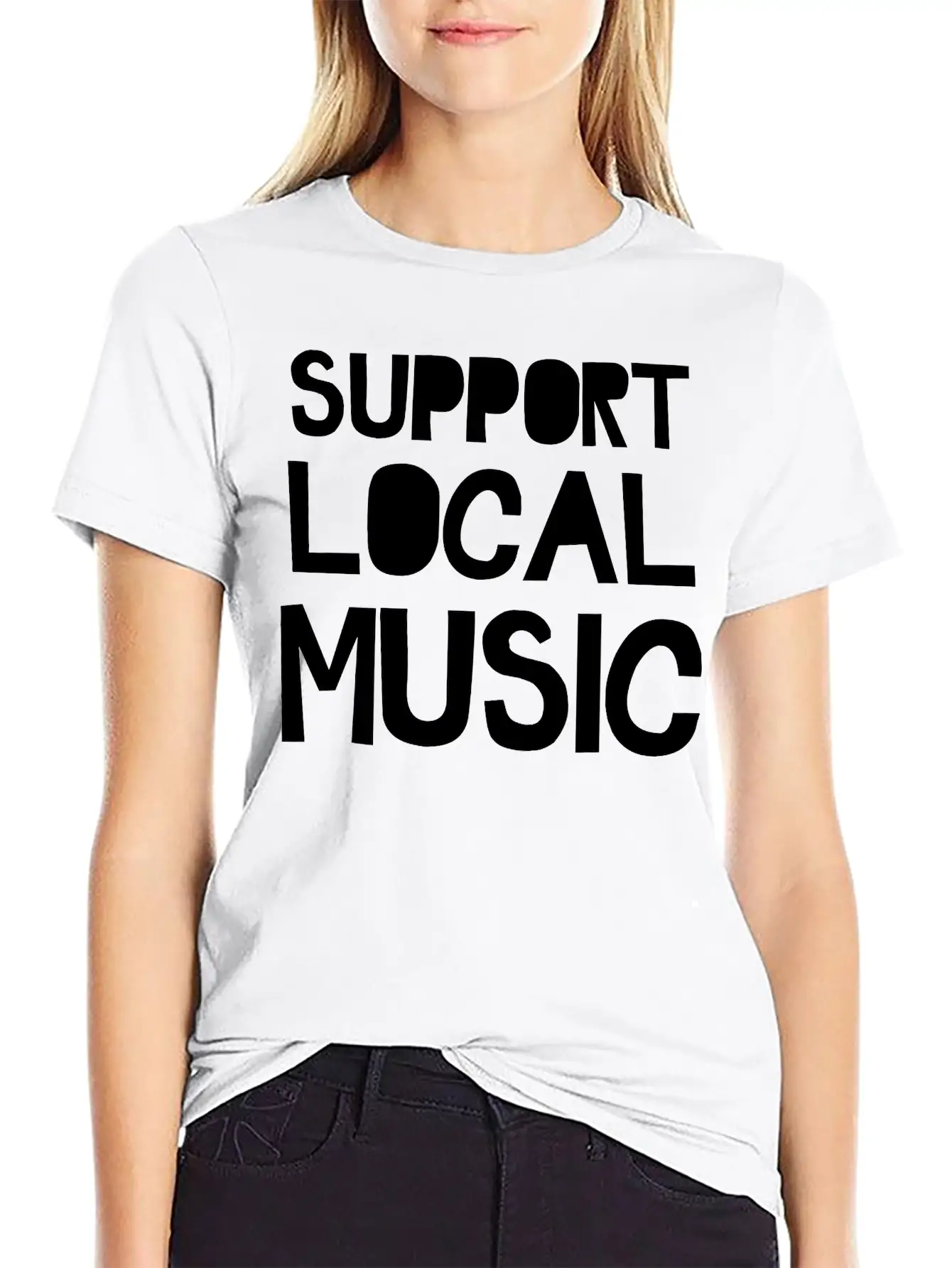 Support Local Music Relaxed Everyday Tee – Lightweight And Durable Cotton