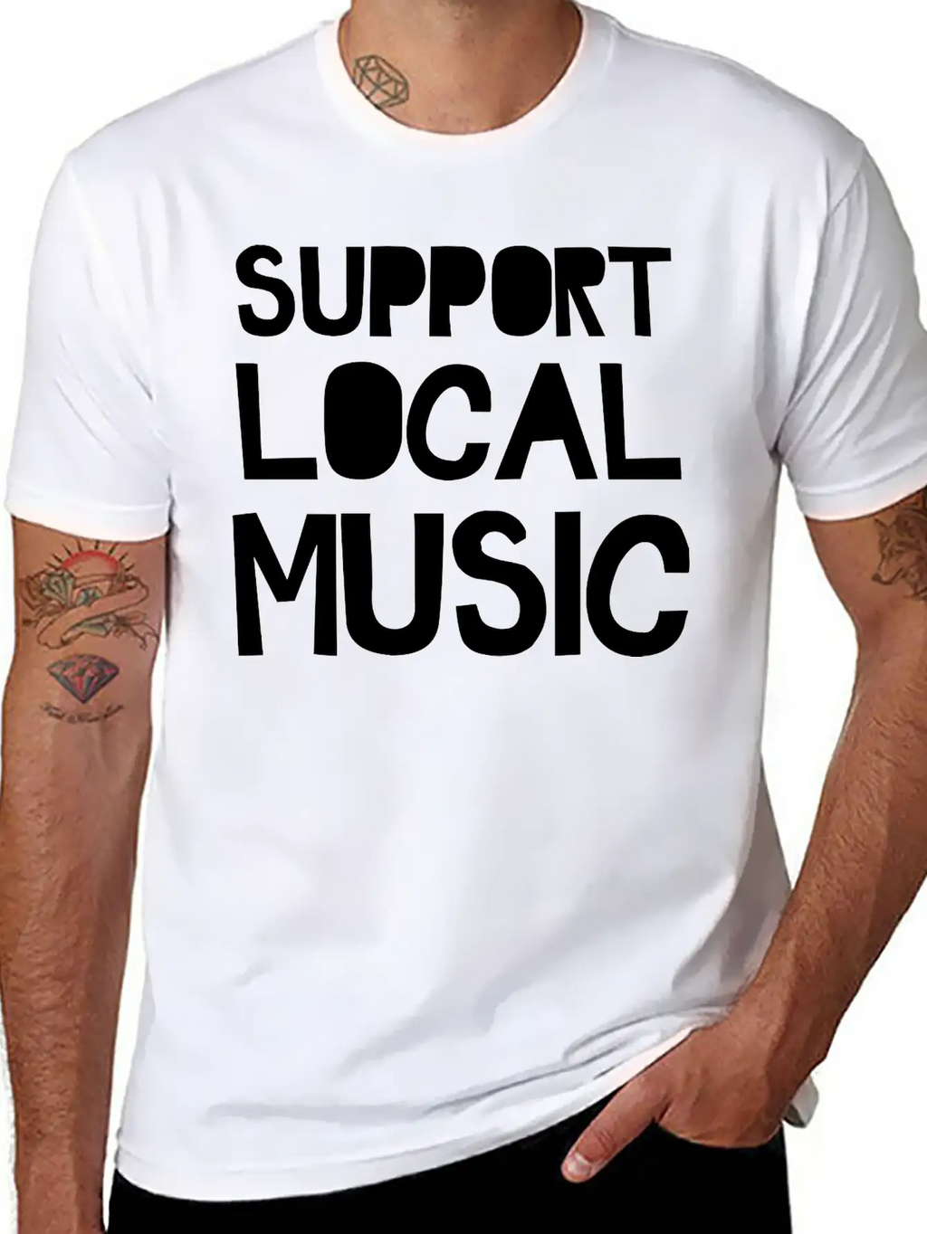 Support Local Music Relaxed Everyday Tee – Lightweight And Durable Cotton