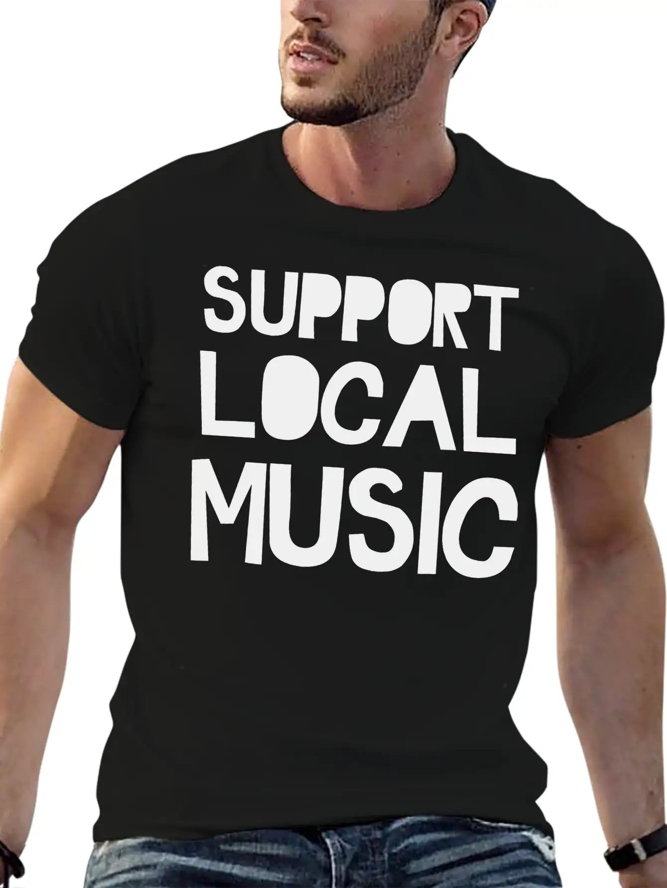 Support Local Music Relaxed Everyday Tee – Lightweight And Durable Cotton