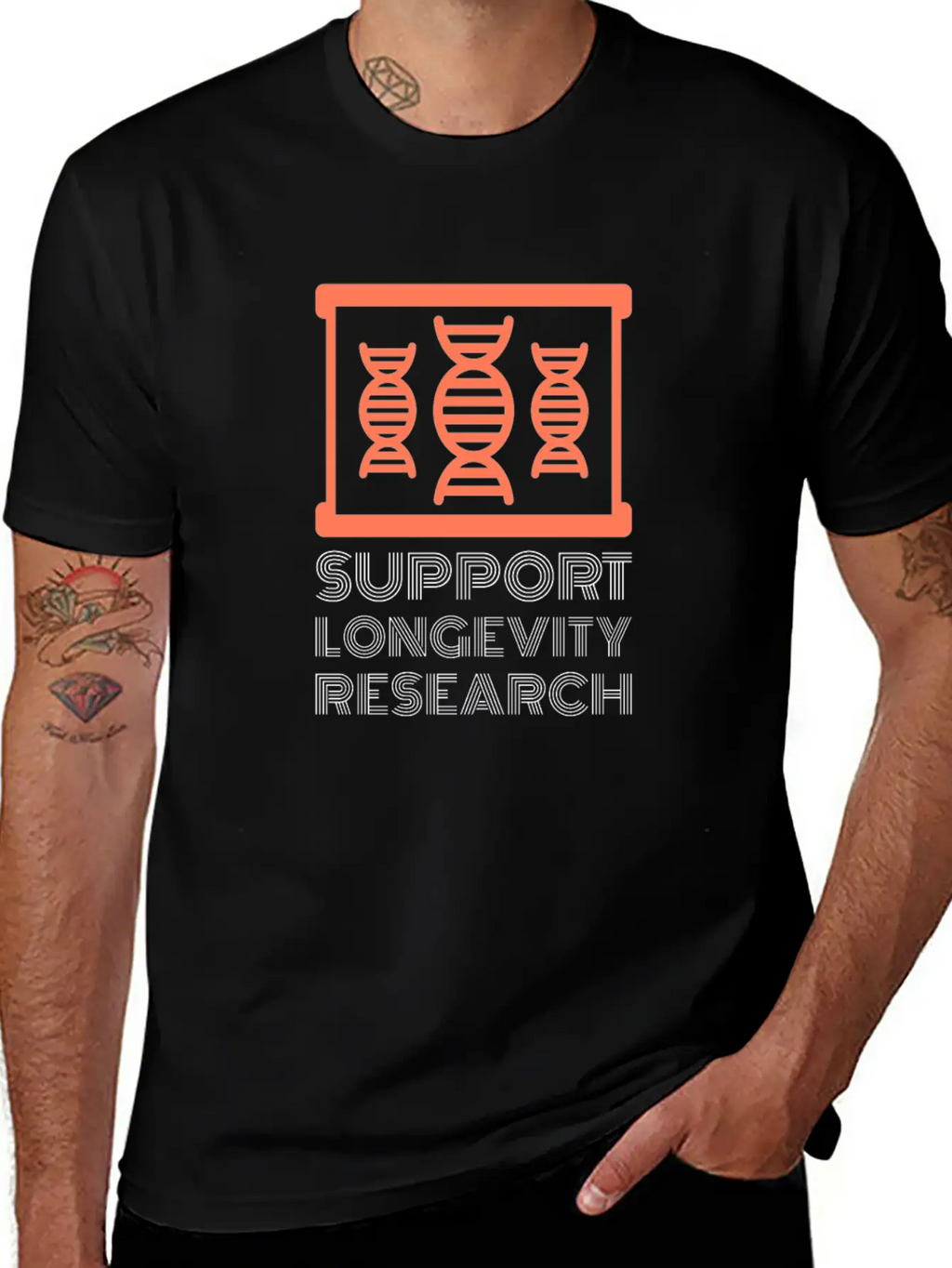 Support Longevity Research Stylish Everyday T-Shirt – Unisex Basic Cotton Tee