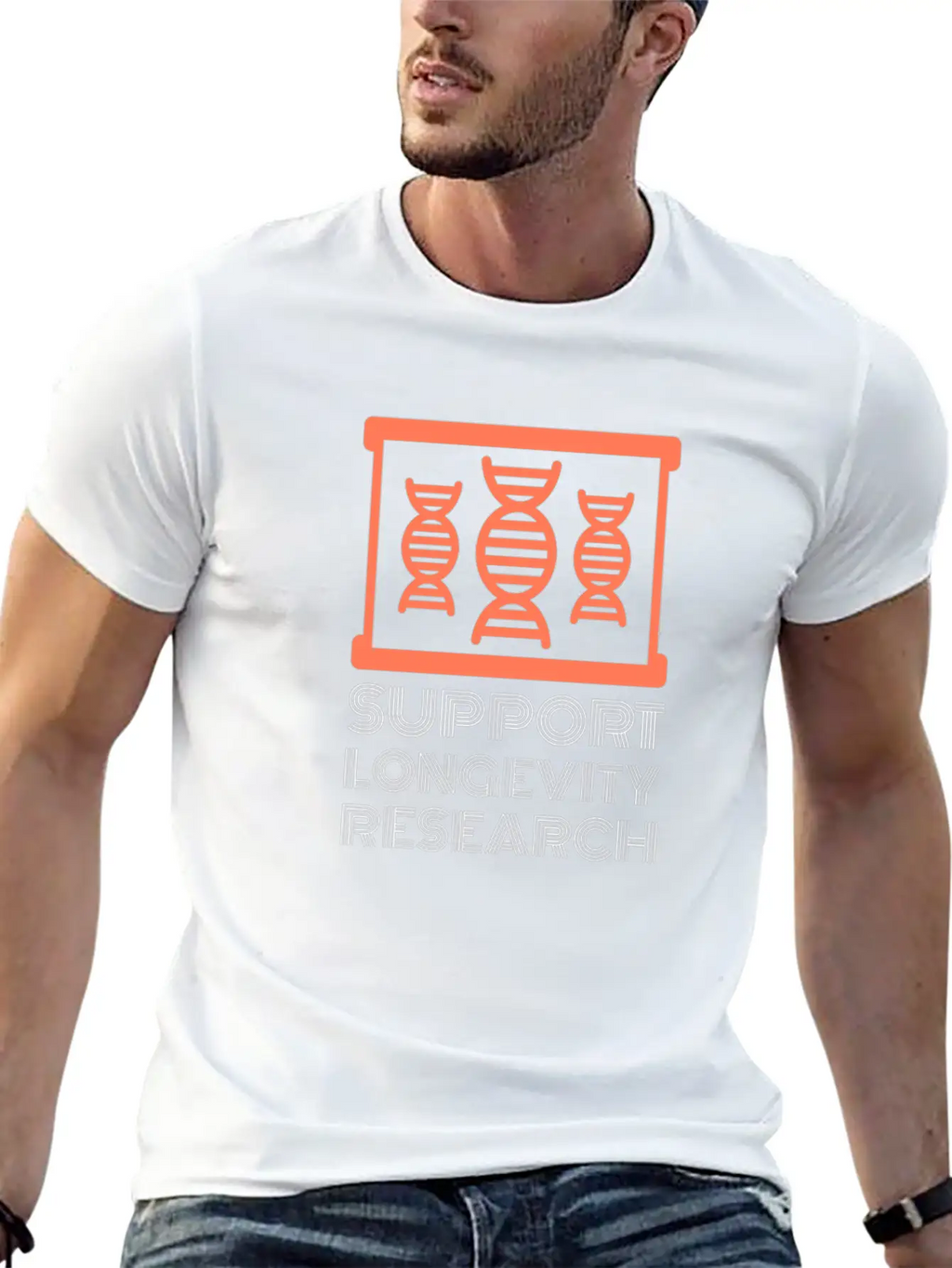 Support Longevity Research Stylish Everyday T-Shirt – Unisex Basic Cotton Tee