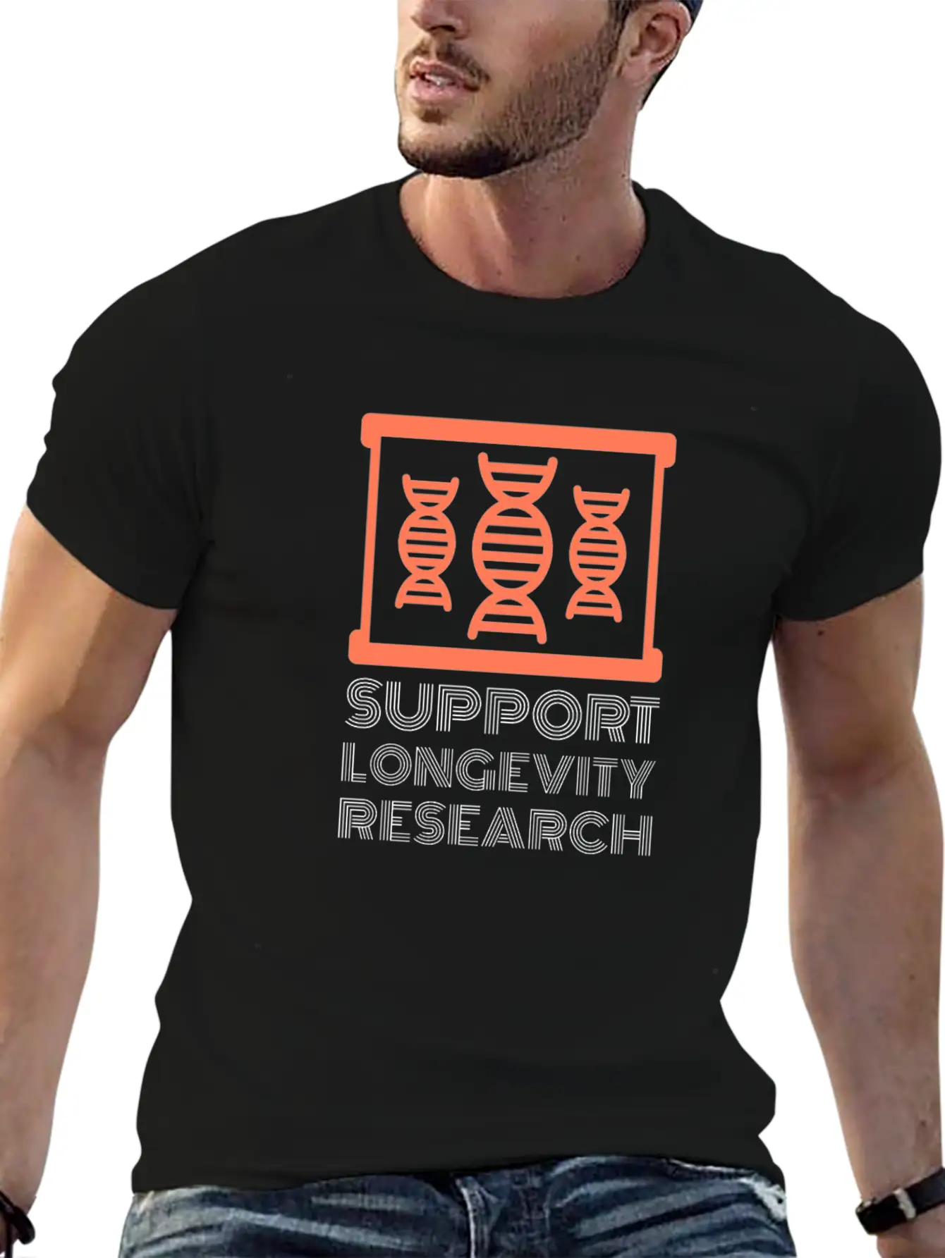 Support Longevity Research Stylish Everyday T-Shirt – Unisex Basic Cotton Tee