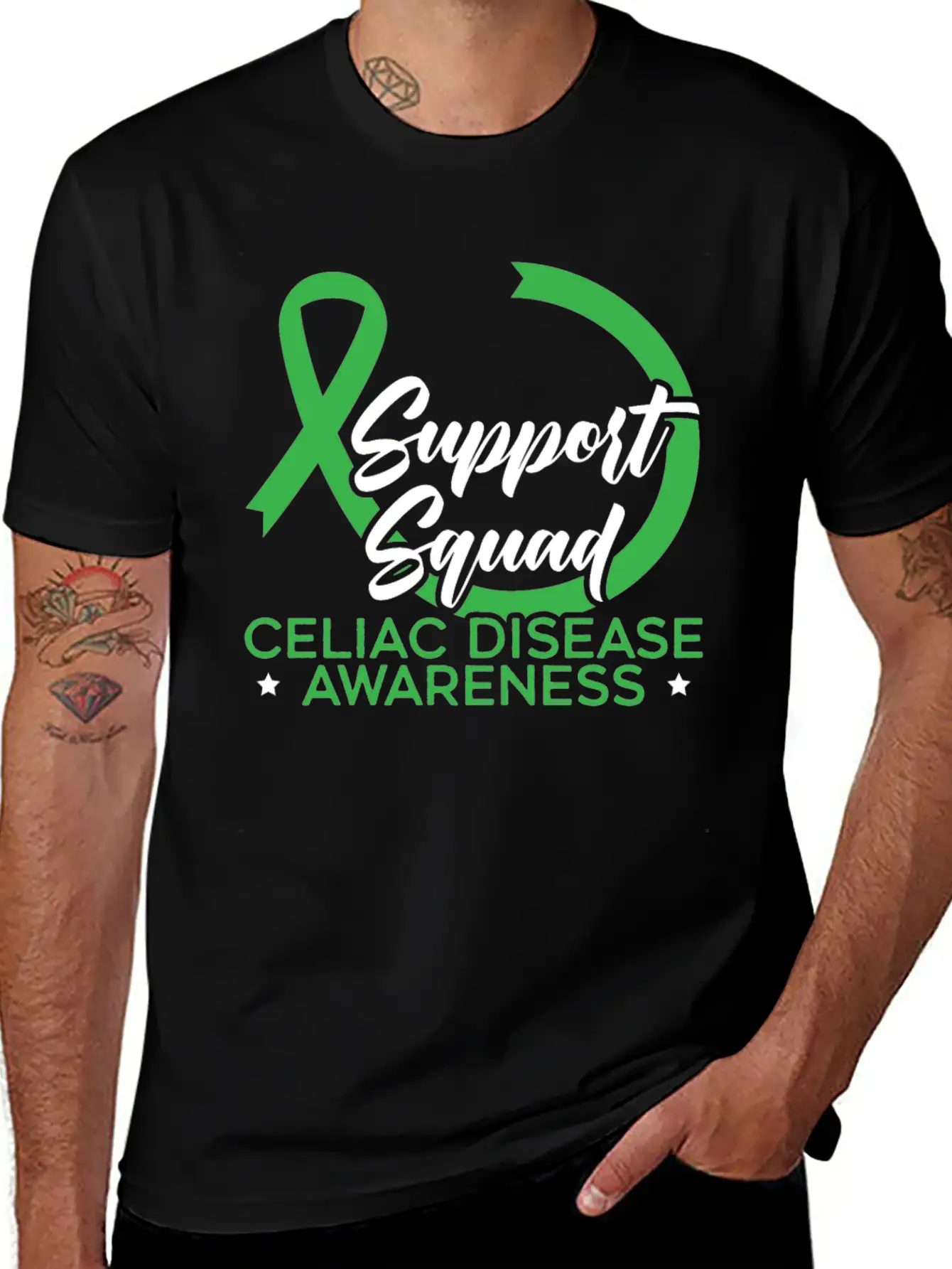 Support Squad Celiac Disease Awareness Gluten Free Classic Cotton Tee – Unisex Comfort For Any Season