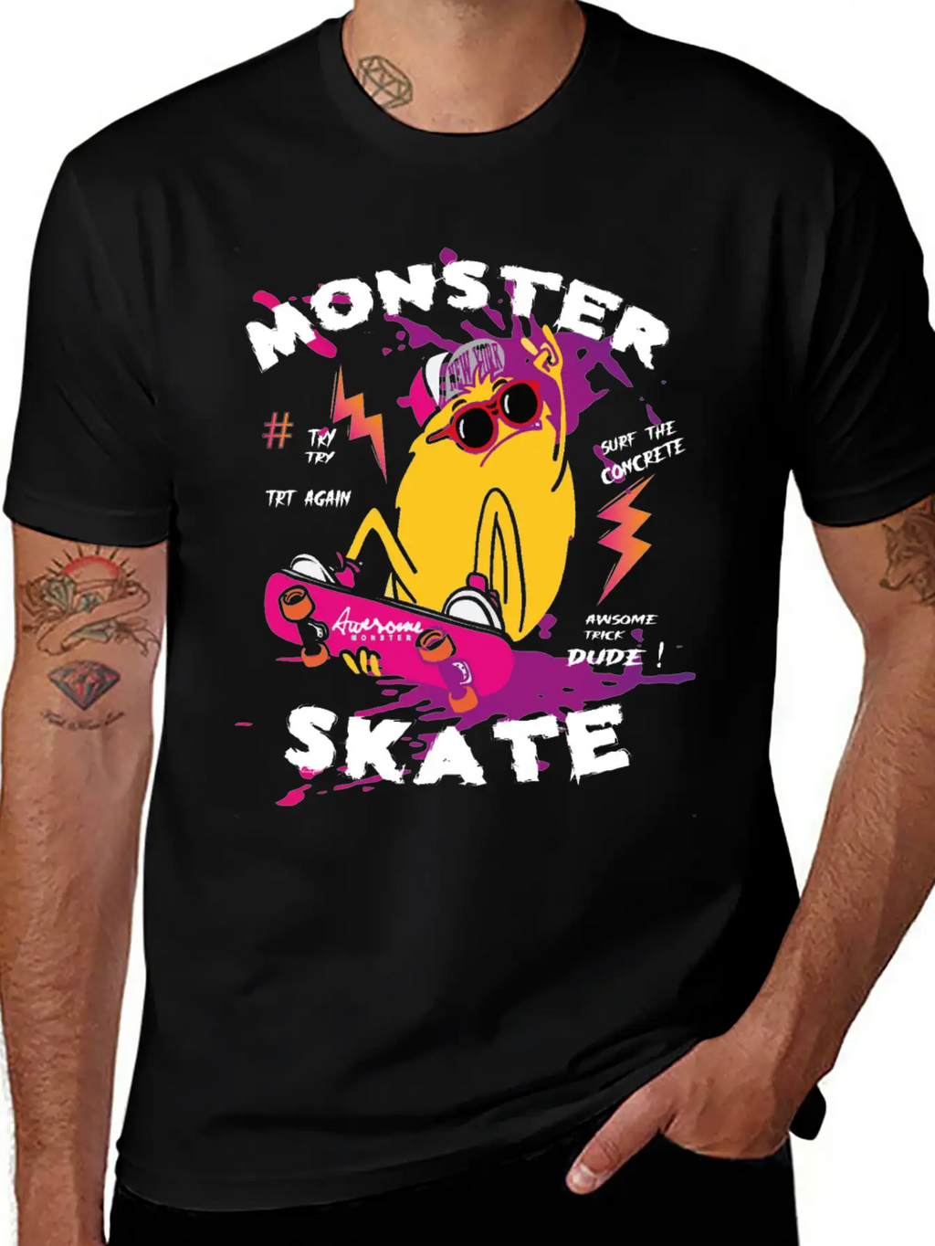 Surf Monster Basic Graphic T-Shirt – Daily Comfort In Soft Cotton