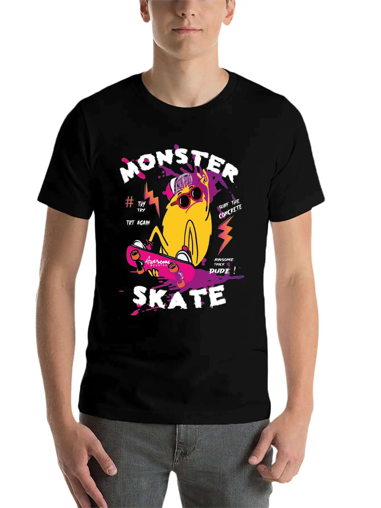 Surf Monster Basic Graphic T-Shirt – Daily Comfort In Soft Cotton