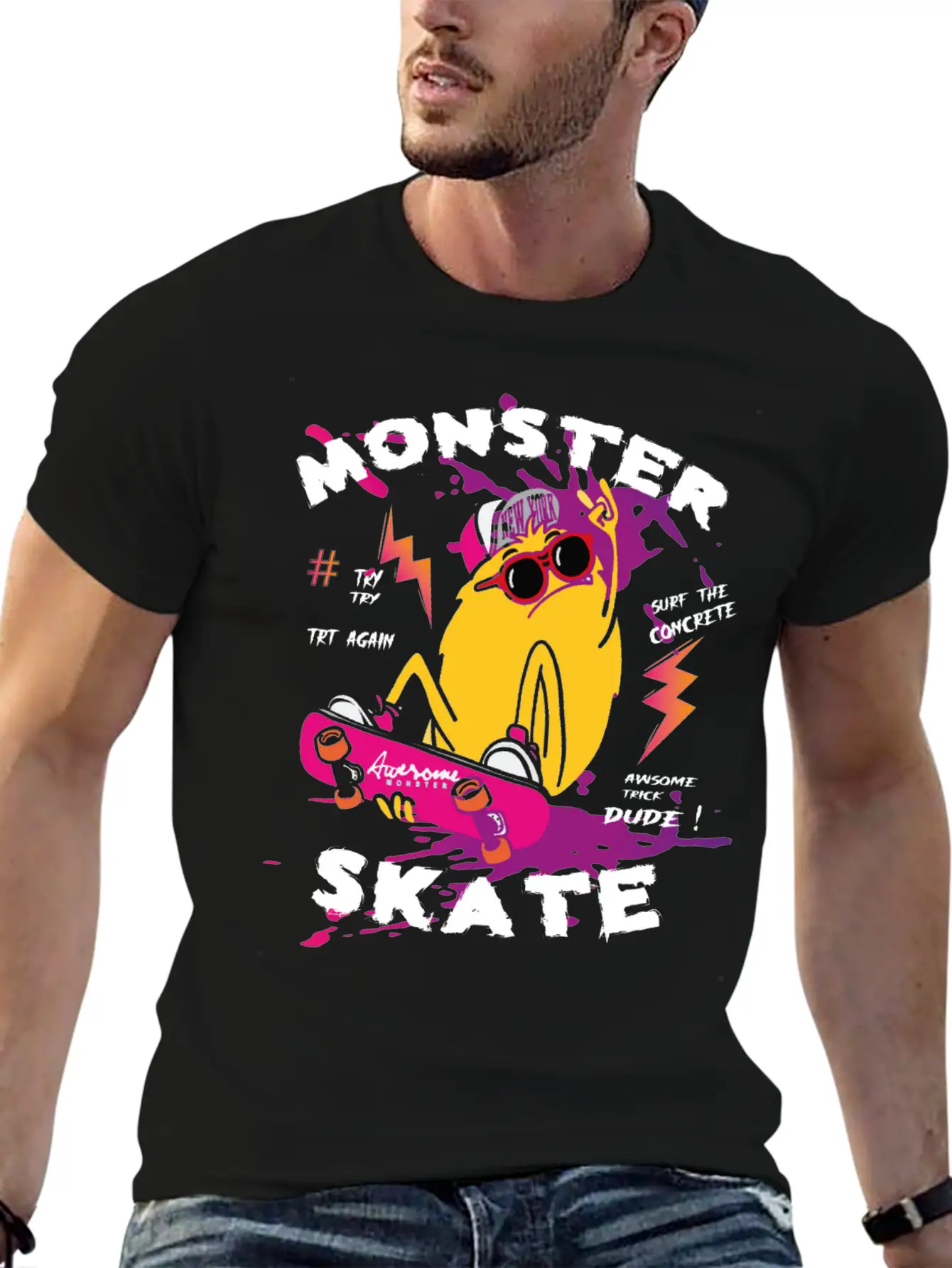 Surf Monster Basic Graphic T-Shirt – Daily Comfort In Soft Cotton