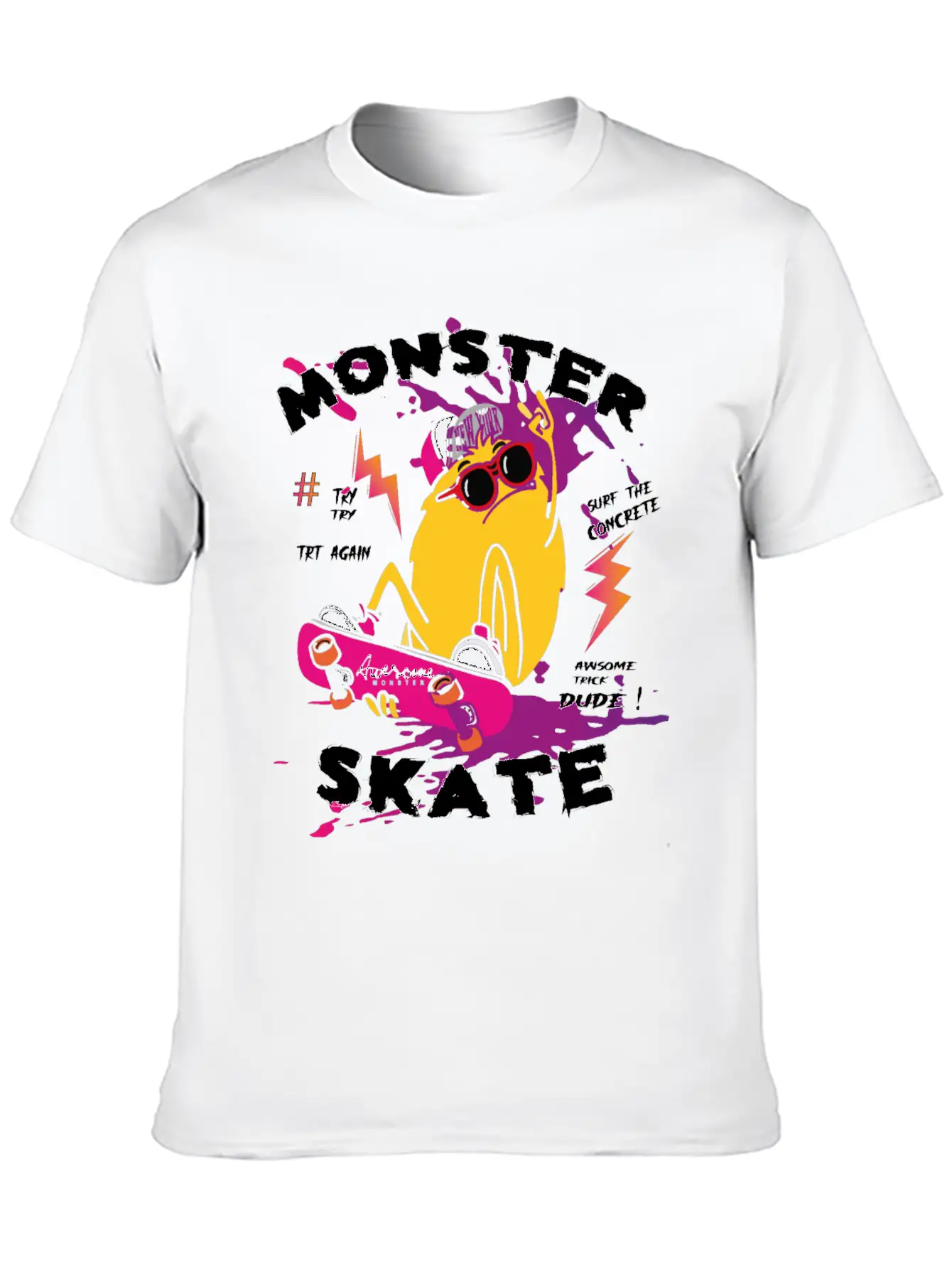 Surf Monster Basic Graphic T-Shirt – Daily Comfort In Soft Cotton