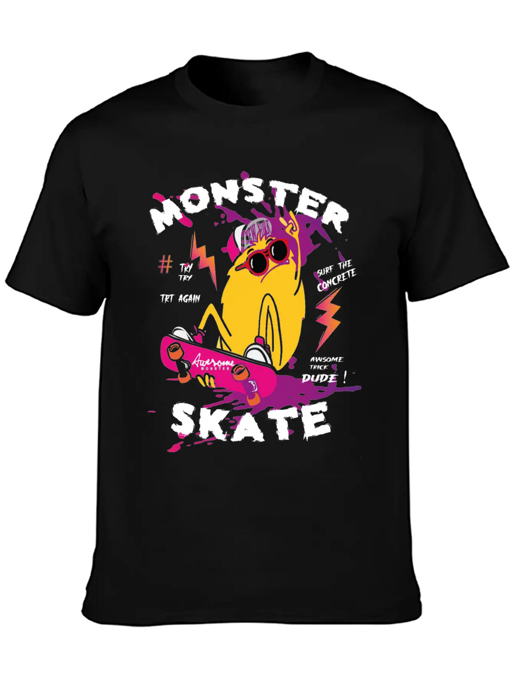 Surf Monster Basic Graphic T-Shirt – Daily Comfort In Soft Cotton