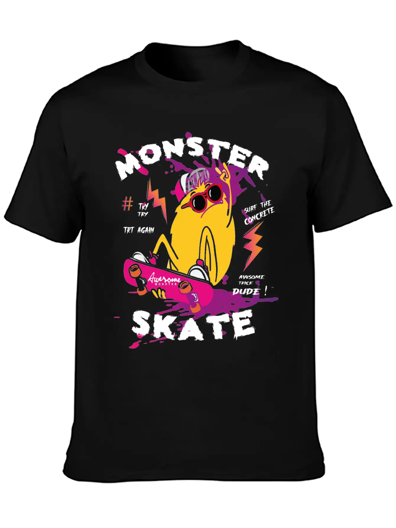 Surf Monster Basic Graphic T-Shirt – Daily Comfort In Soft Cotton