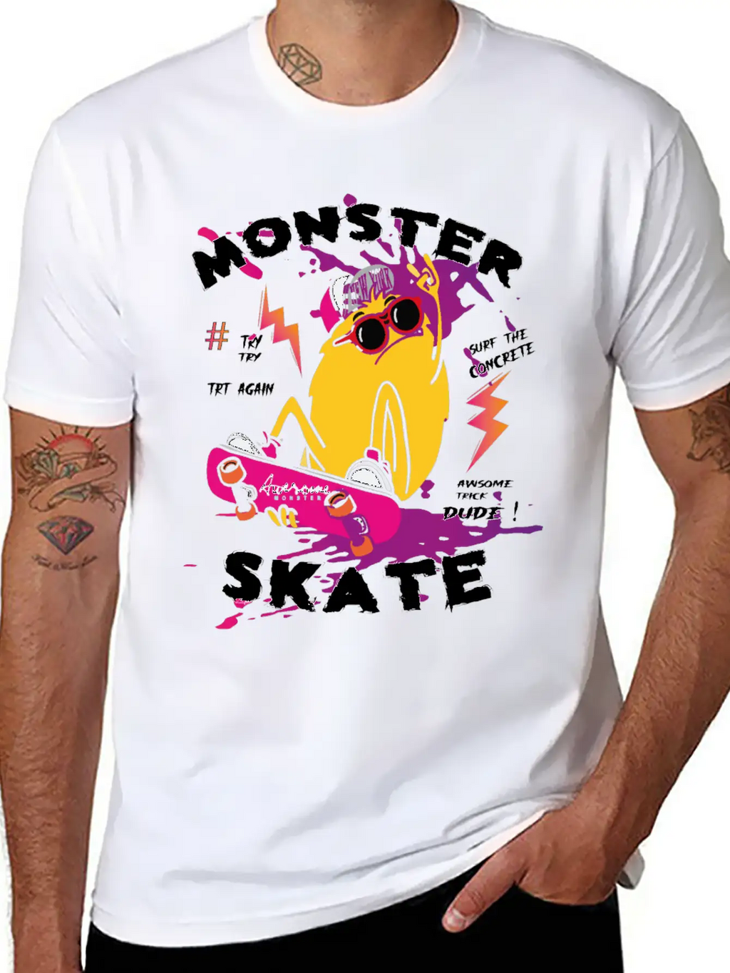 Surf Monster Basic Graphic T-Shirt – Daily Comfort In Soft Cotton