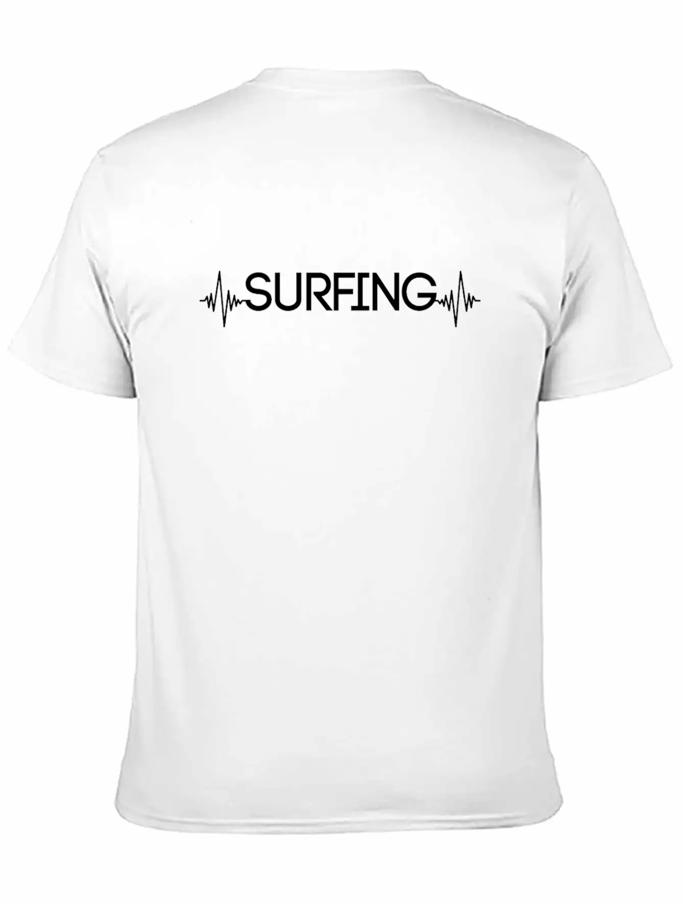 Surfing Heartbeat Essential Cotton Tee For Daily Outfits – Unisex Style