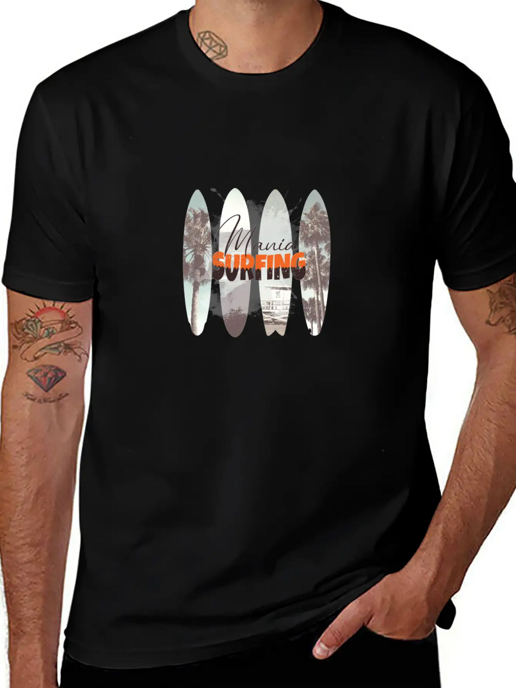 Surfing Mania Classic Cotton Tee – Unisex Comfort For Any Season