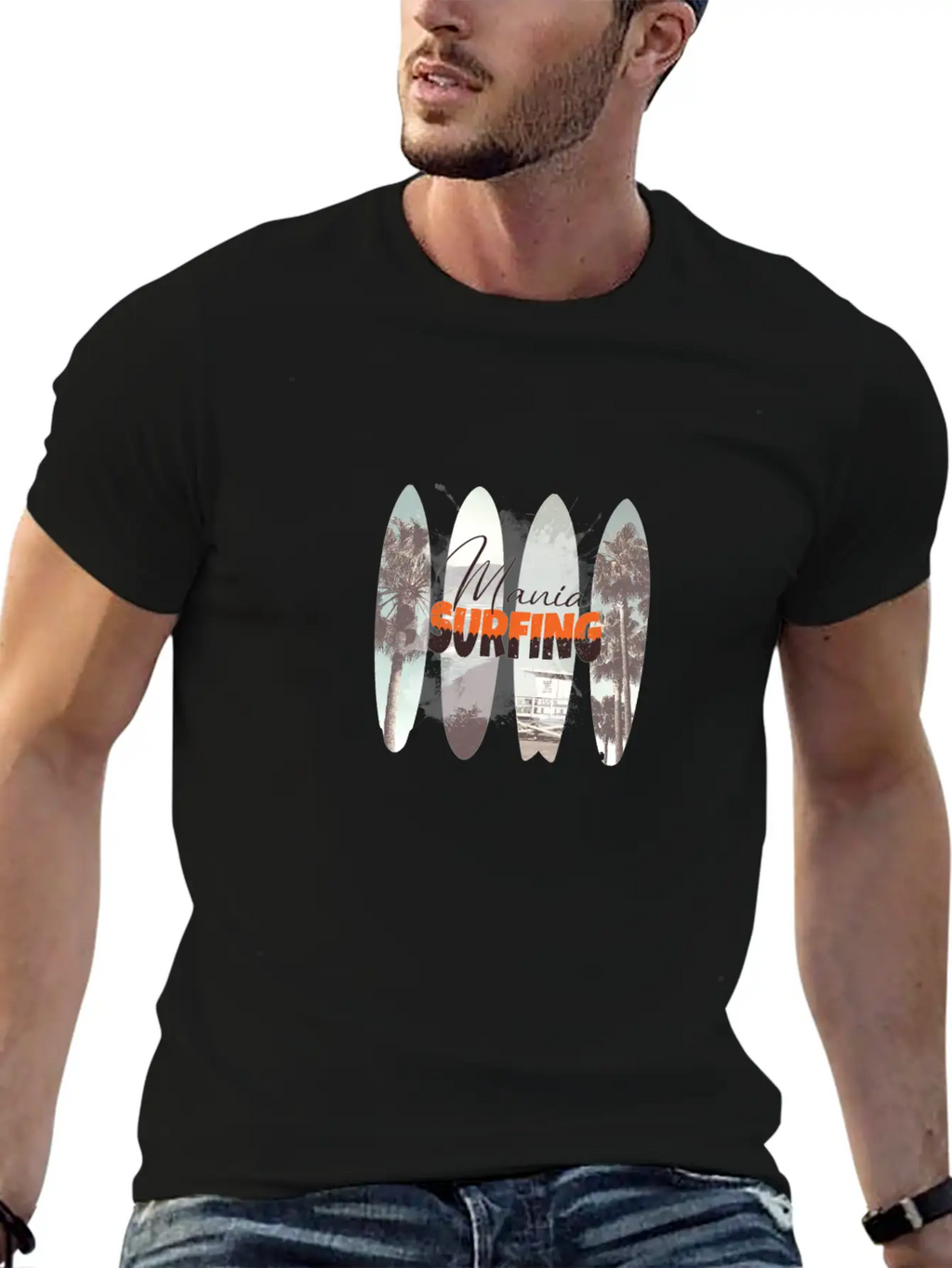 Surfing Mania Classic Cotton Tee – Unisex Comfort For Any Season