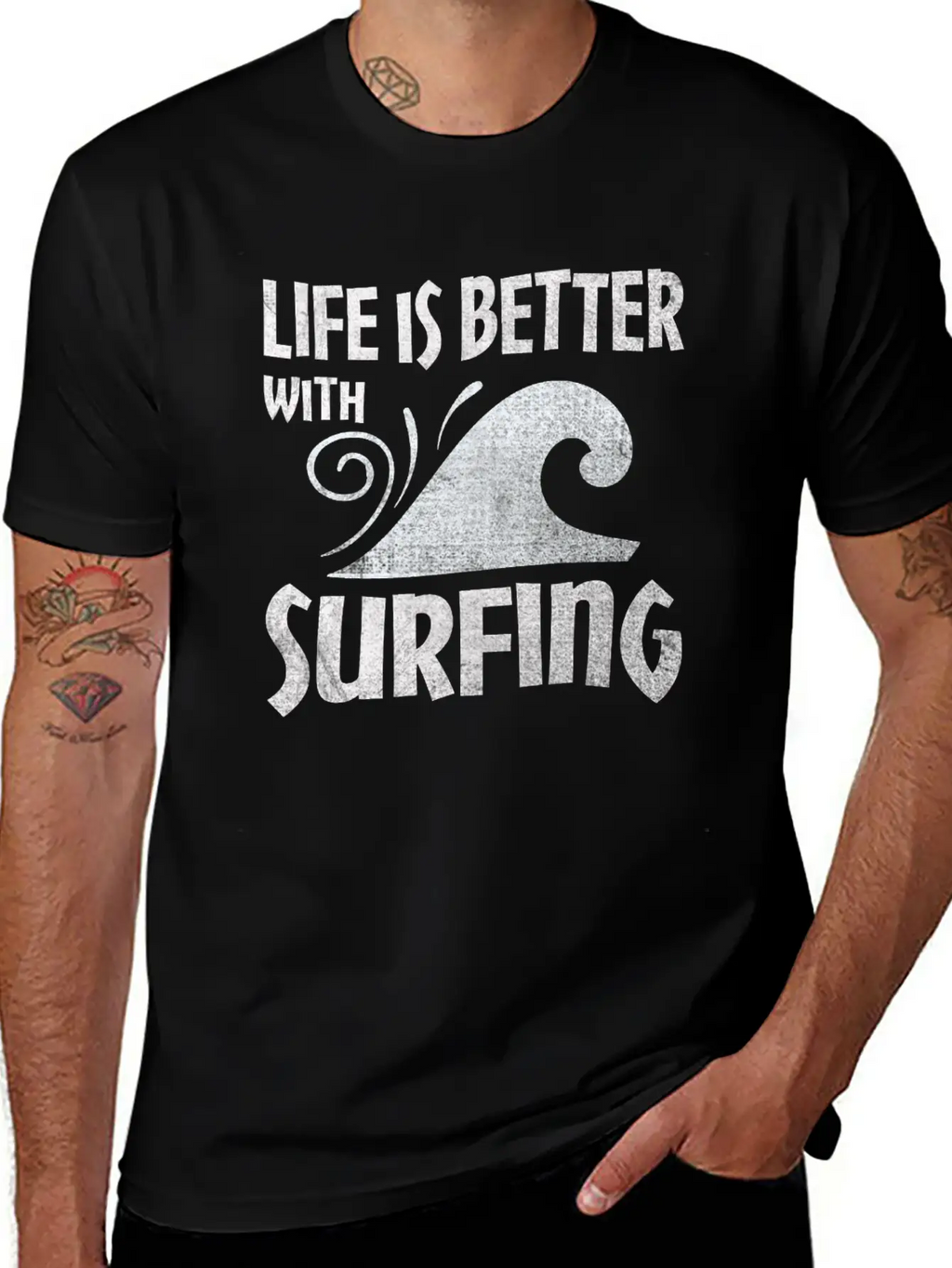 Surfing Modern Fit Casual T-Shirt – Clean And Versatile Design