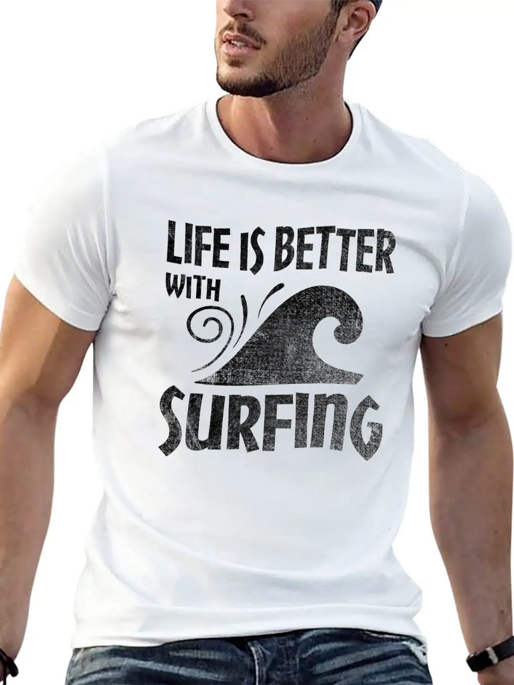 Surfing Modern Fit Casual T-Shirt – Clean And Versatile Design
