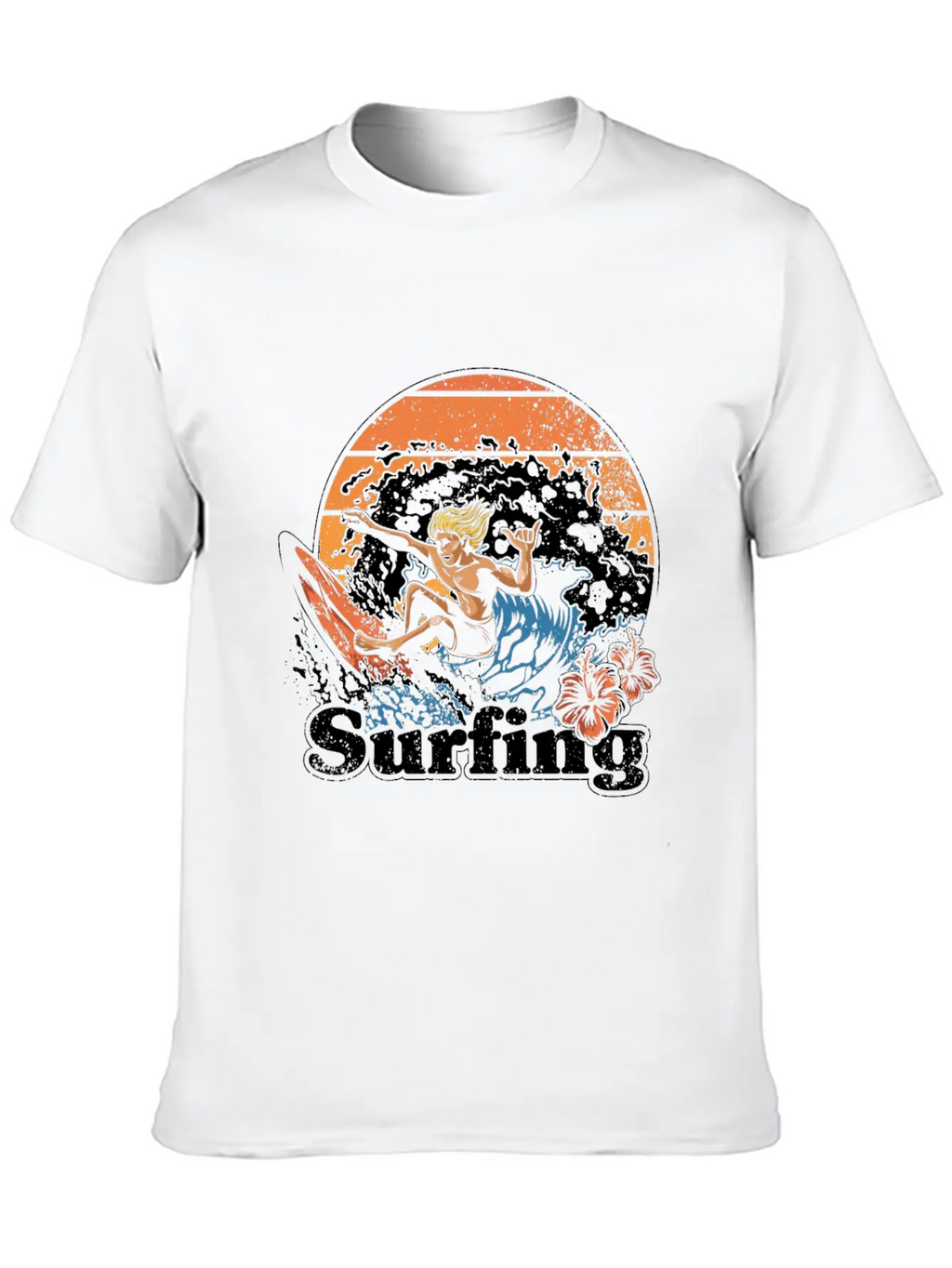 Surfing Surfer Cool Retro Surfer Vintage Surf Essential Cotton Tee For Daily Outfits – Unisex Style
