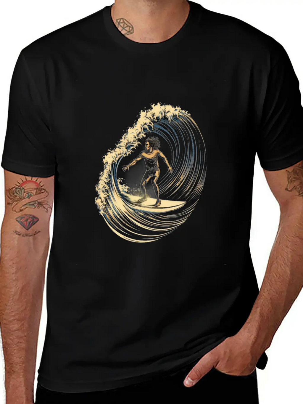 Surfing Surfer Surf Surfboarding Breathable Soft Cotton T-Shirt – Timeless Casual Look