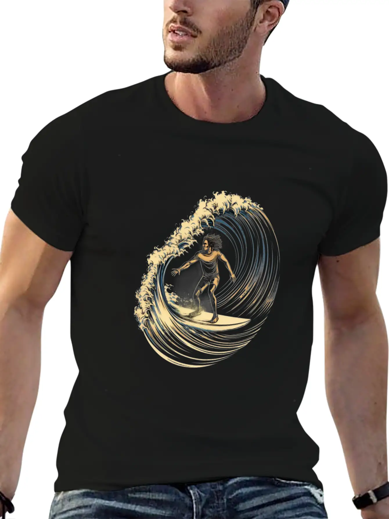 Surfing Surfer Surf Surfboarding Breathable Soft Cotton T-Shirt – Timeless Casual Look