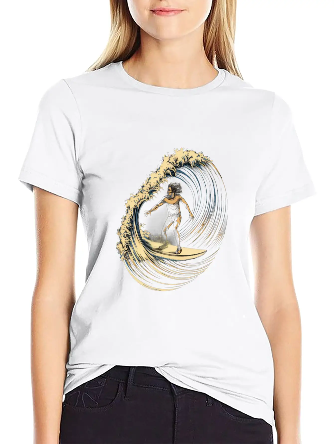 Surfing Surfer Surf Surfboarding Breathable Soft Cotton T-Shirt – Timeless Casual Look