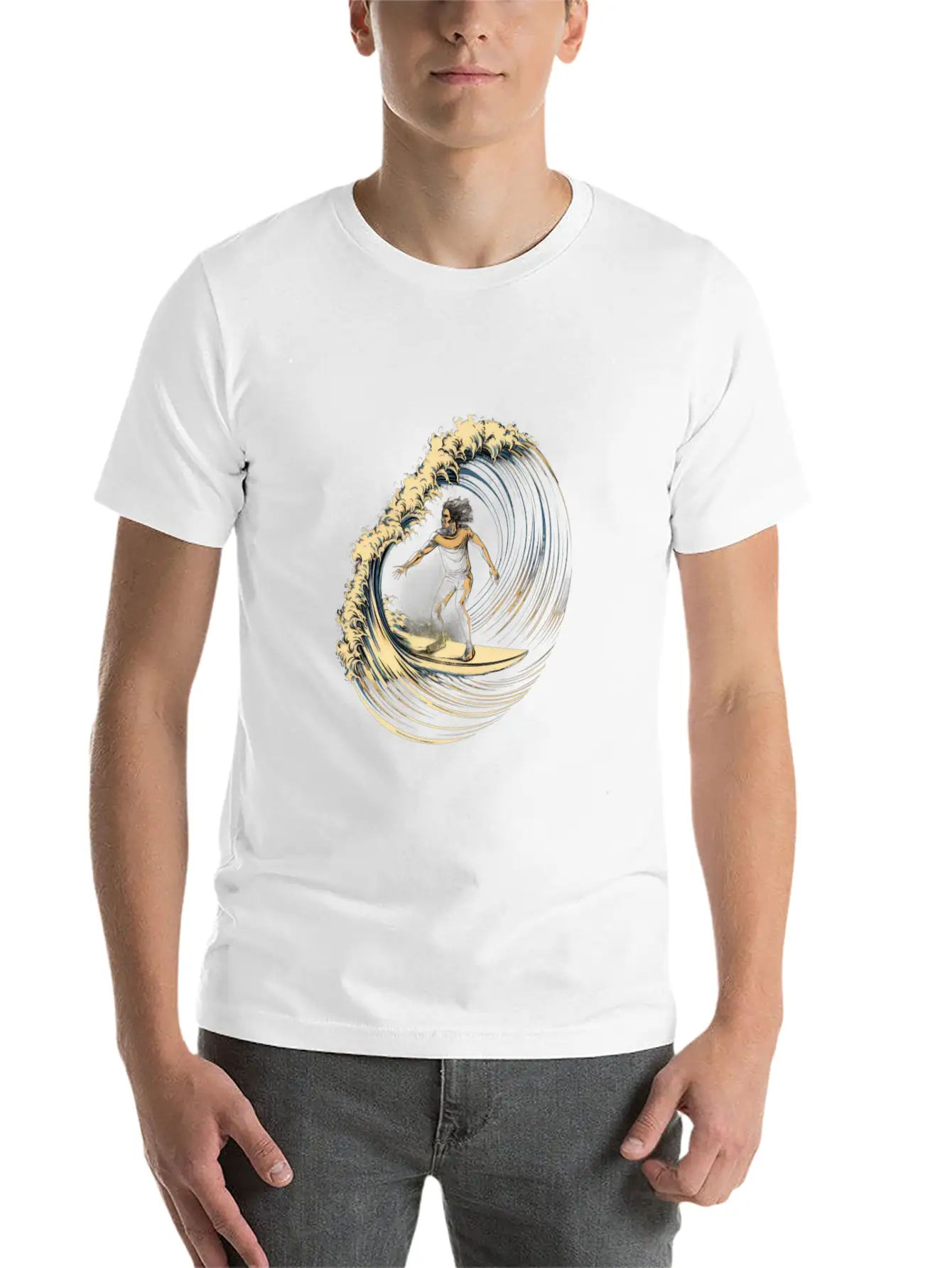 Surfing Surfer Surf Surfboarding Breathable Soft Cotton T-Shirt – Timeless Casual Look