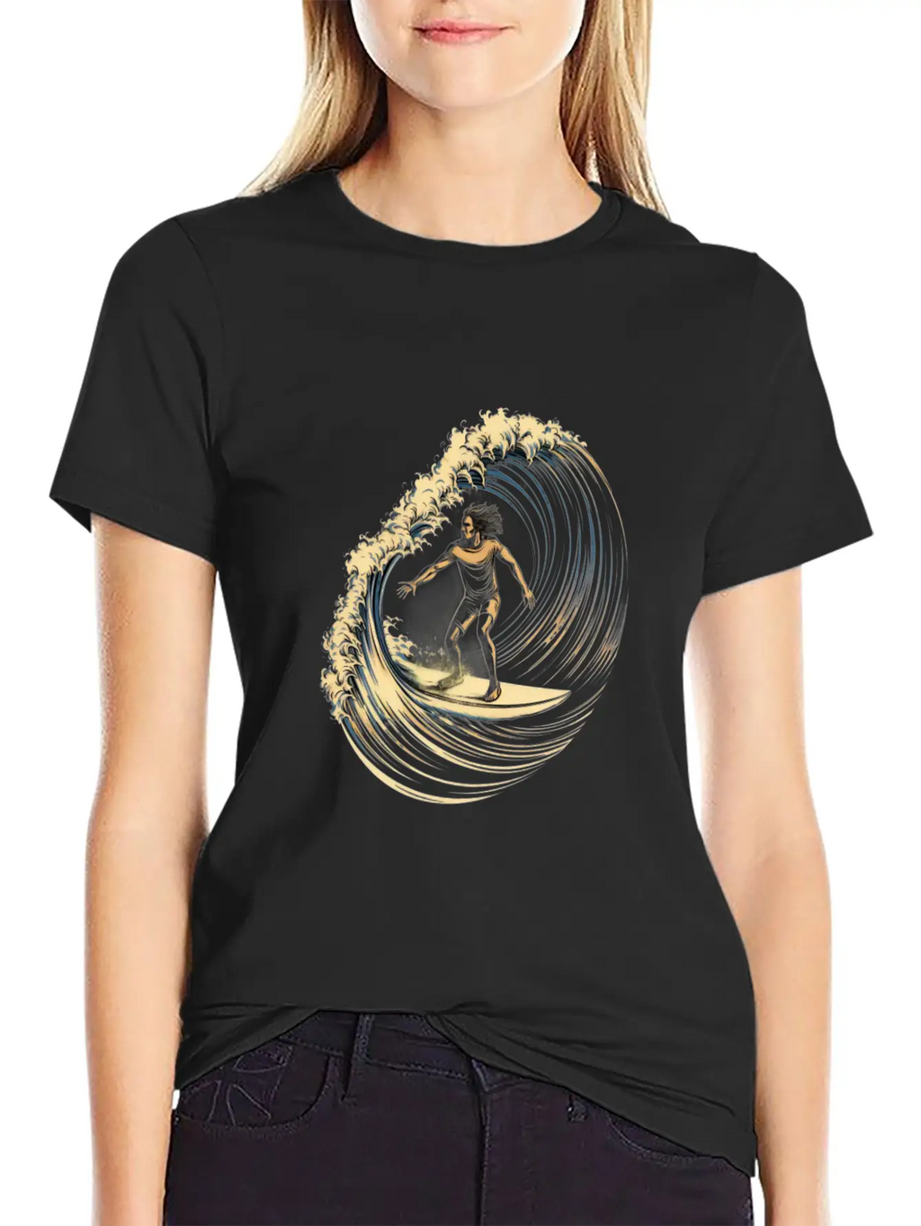 Surfing Surfer Surf Surfboarding Breathable Soft Cotton T-Shirt – Timeless Casual Look