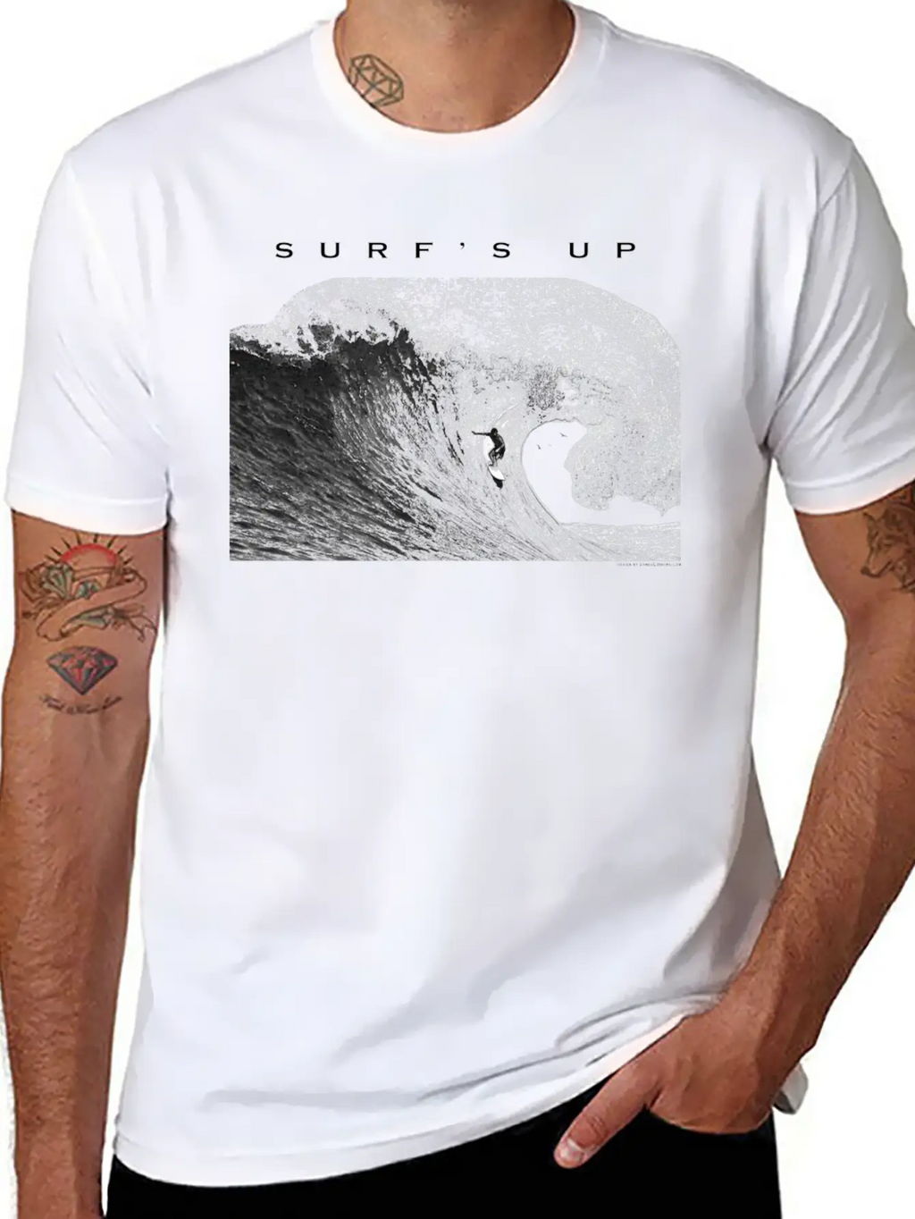 Surfing Surfer Wave, Surf's Up Modern Fit Casual T-Shirt – Clean And Versatile Design