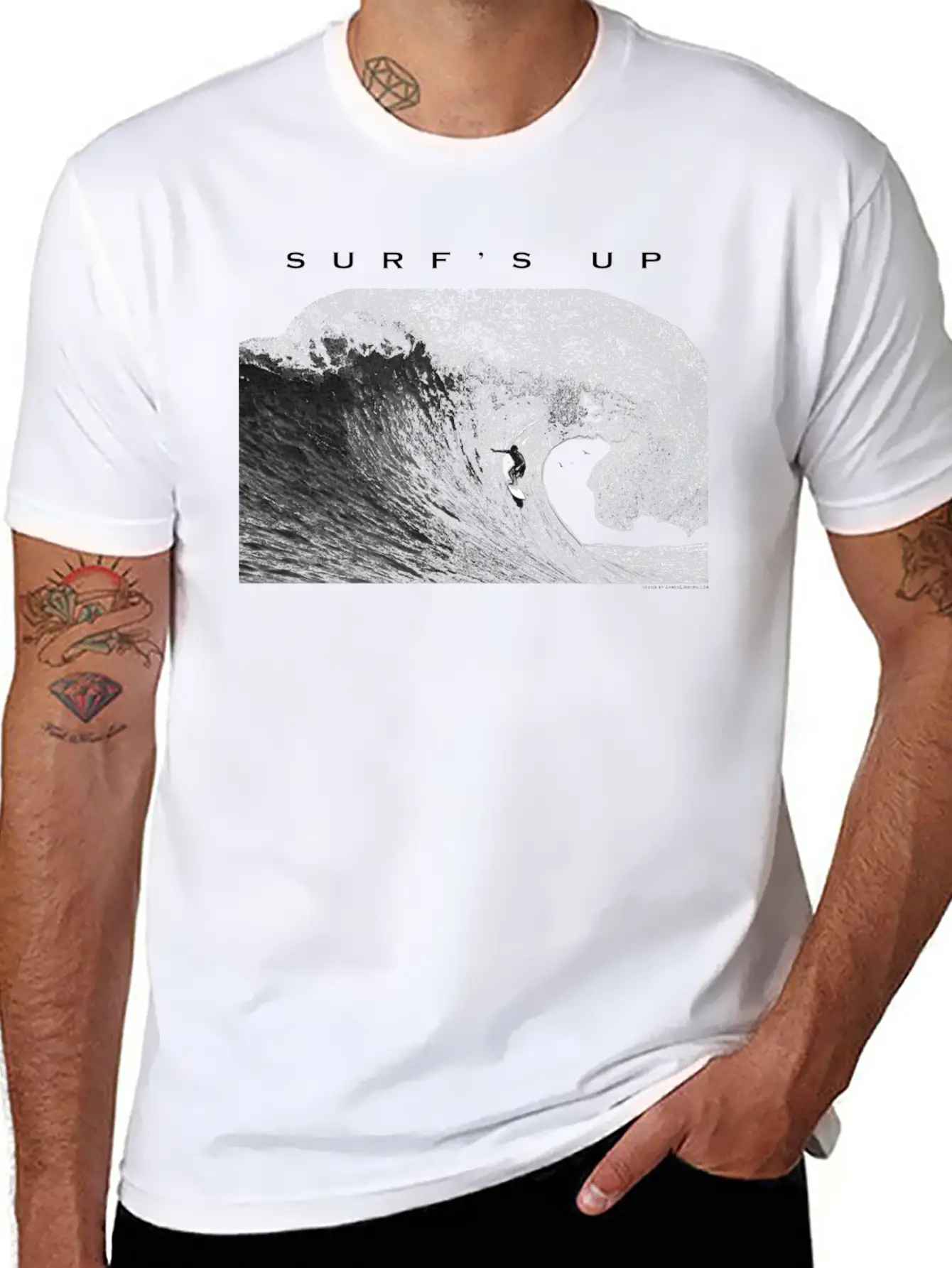 Surfing Surfer Wave, Surf's Up Modern Fit Casual T-Shirt – Clean And Versatile Design