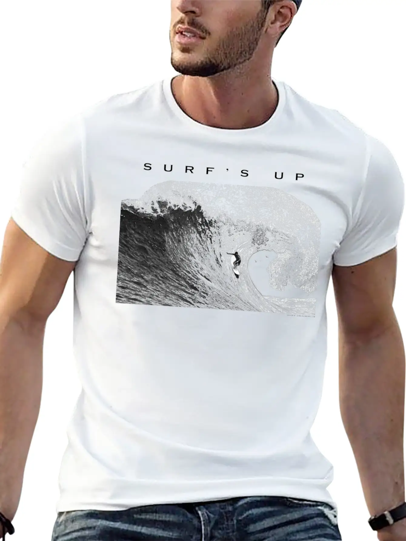 Surfing Surfer Wave, Surf's Up Modern Fit Casual T-Shirt – Clean And Versatile Design