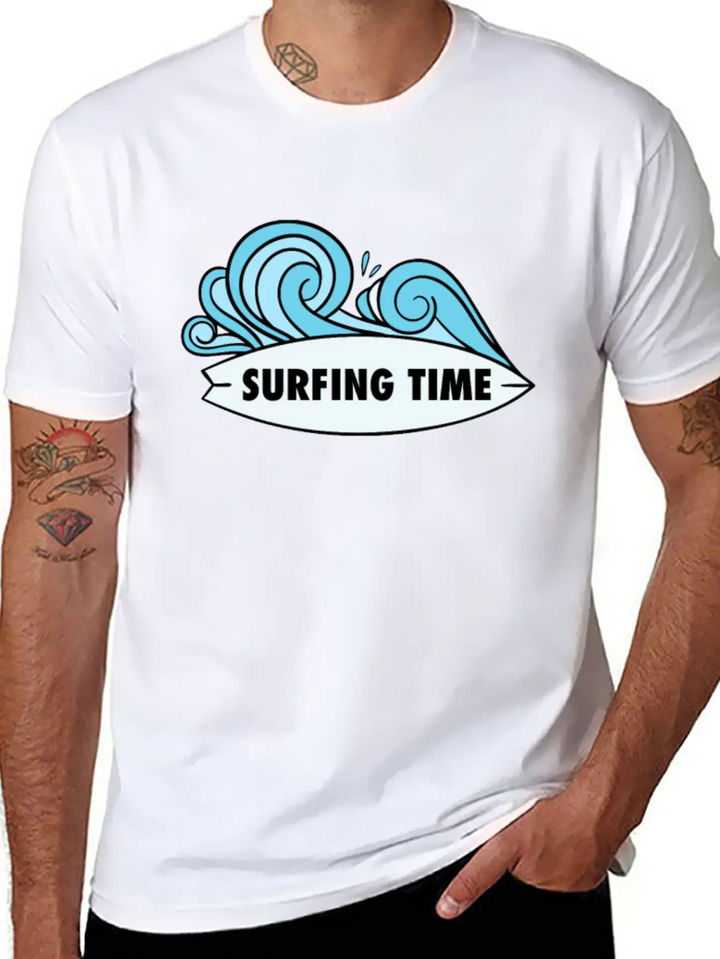 Surfing Time Relaxed Everyday Tee – Lightweight And Durable Cotton
