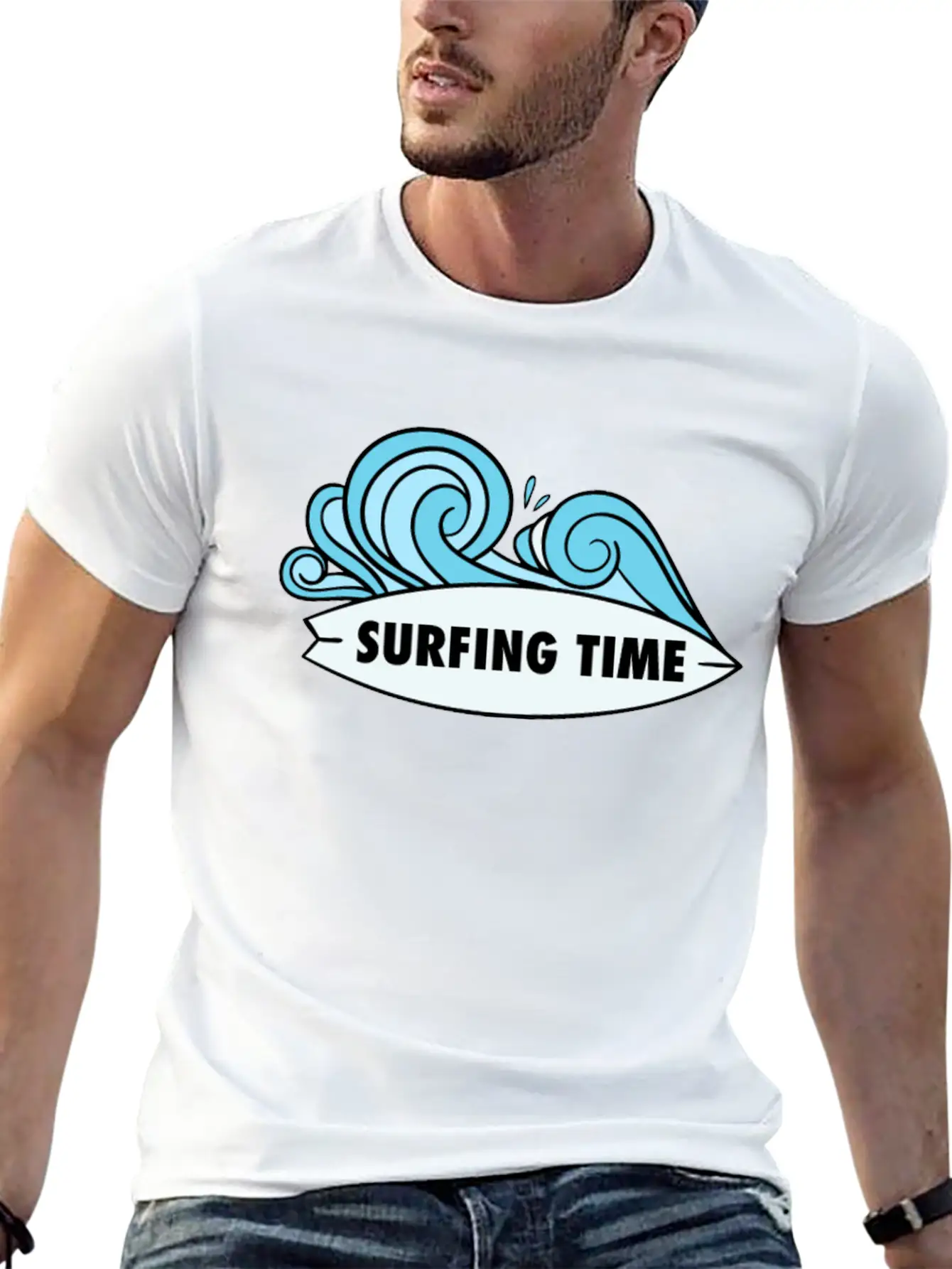 Surfing Time Relaxed Everyday Tee – Lightweight And Durable Cotton