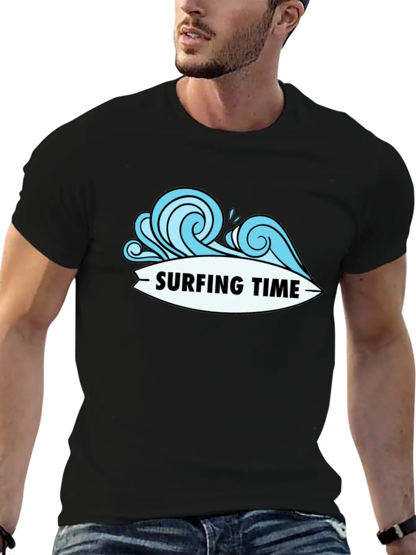 Surfing Time Relaxed Everyday Tee – Lightweight And Durable Cotton