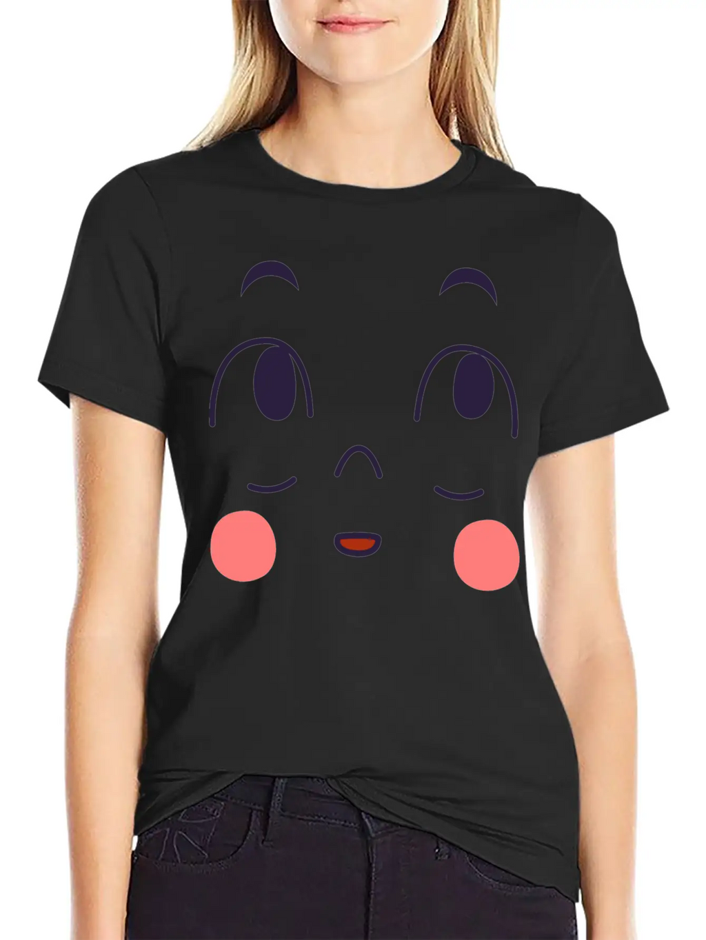 Surprised Expression Of Cartoon Emotion Face Essential Cotton Tee For Daily Outfits – Unisex Style