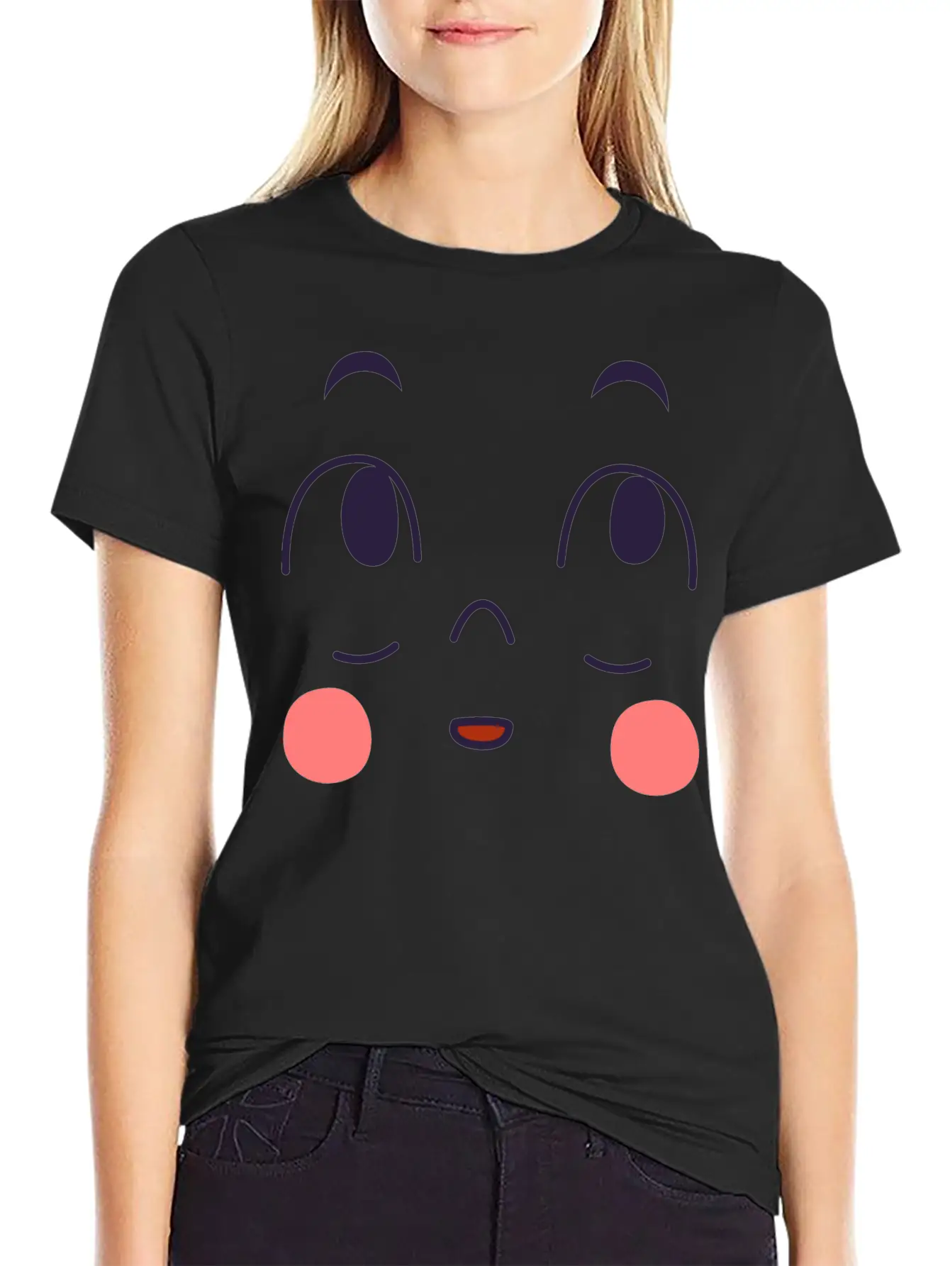 Surprised Expression Of Cartoon Emotion Face Essential Cotton Tee For Daily Outfits – Unisex Style