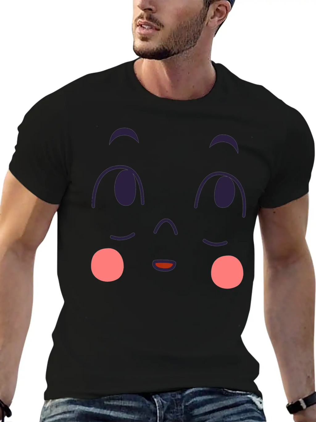 Surprised Expression Of Cartoon Emotion Face Essential Cotton Tee For Daily Outfits – Unisex Style