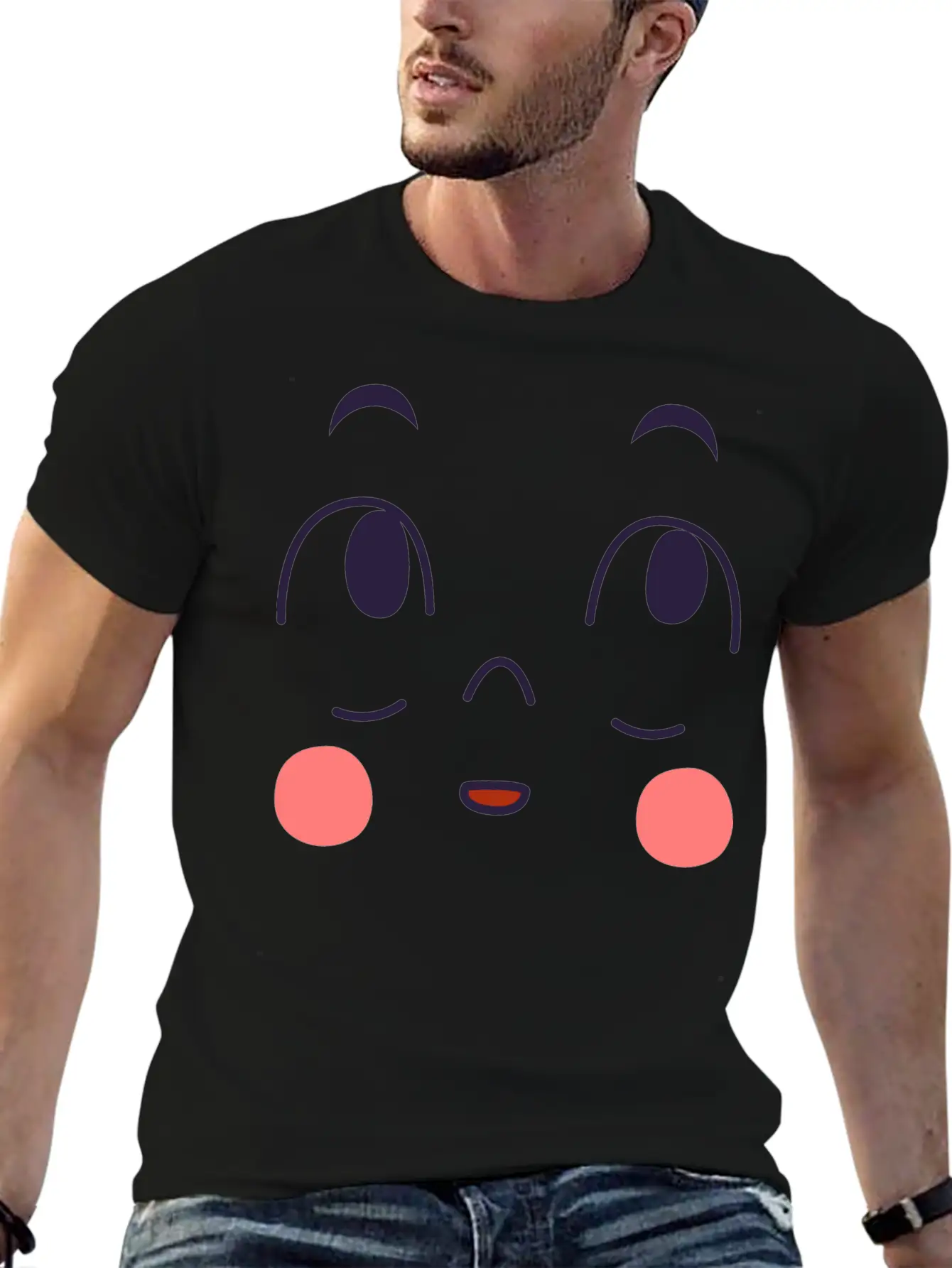 Surprised Expression Of Cartoon Emotion Face Essential Cotton Tee For Daily Outfits – Unisex Style