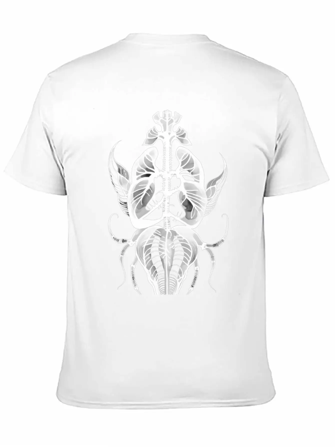 Surreal Insect Anatomy White Ink Stylish Everyday T-Shirt – Unisex Basic Cotton Tee
