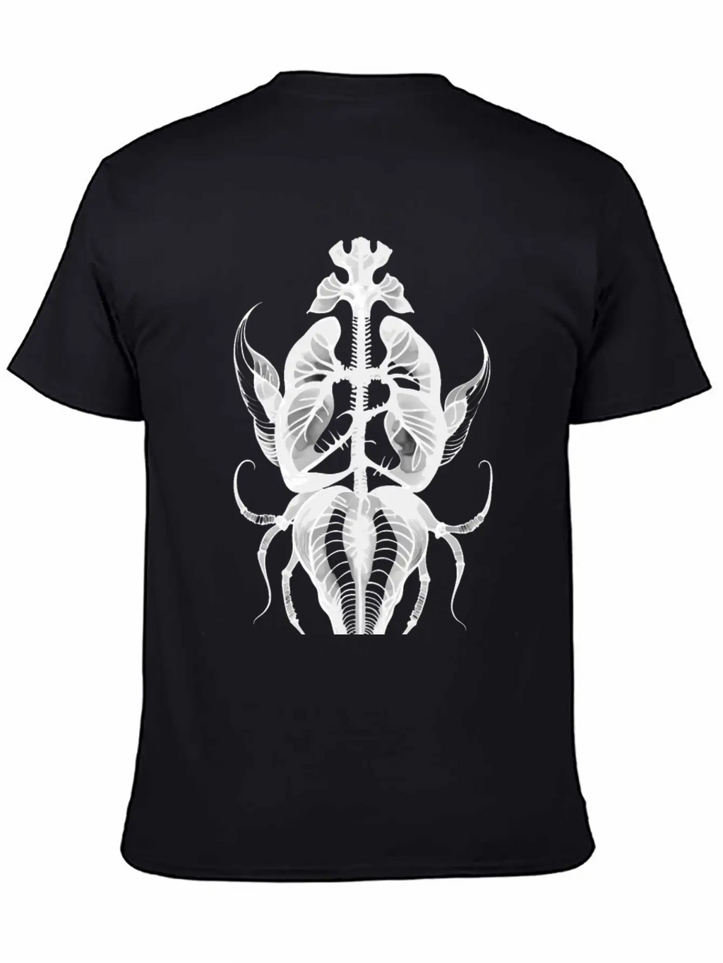 Surreal Insect Anatomy White Ink Stylish Everyday T-Shirt – Unisex Basic Cotton Tee