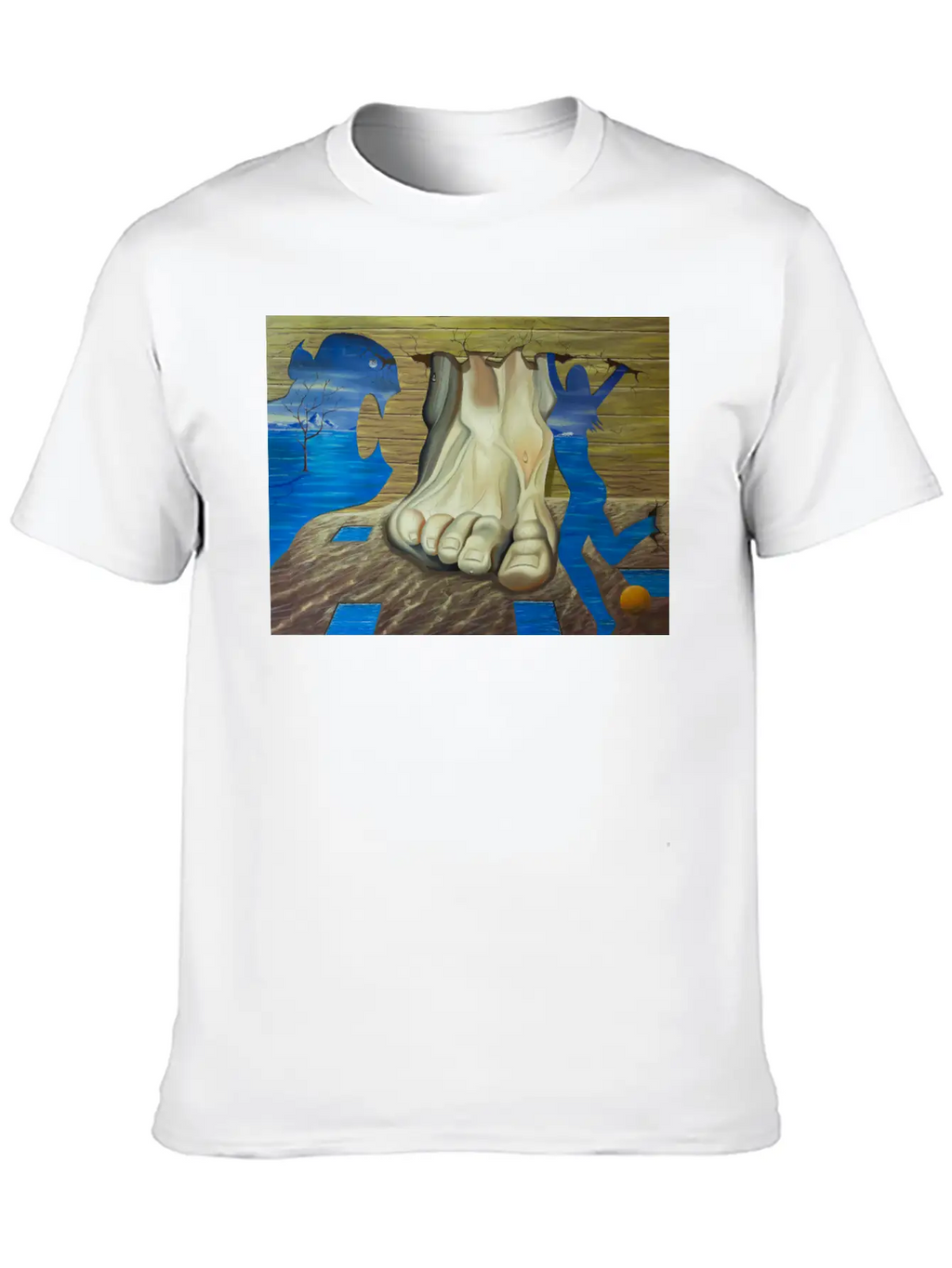 SURREAL PAINTING Basic Graphic T-Shirt – Daily Comfort In Soft Cotton