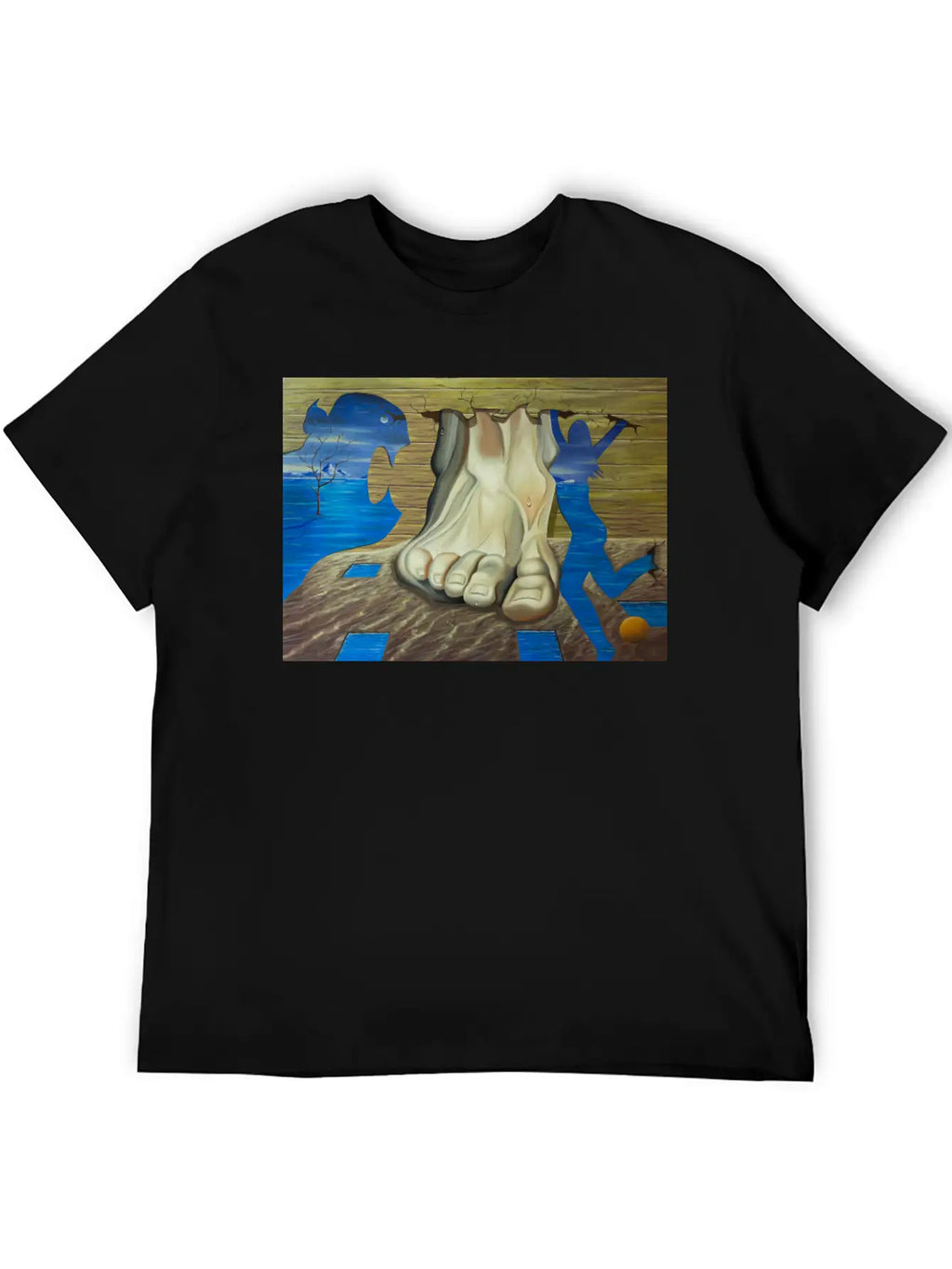 SURREAL PAINTING Basic Graphic T-Shirt – Daily Comfort In Soft Cotton