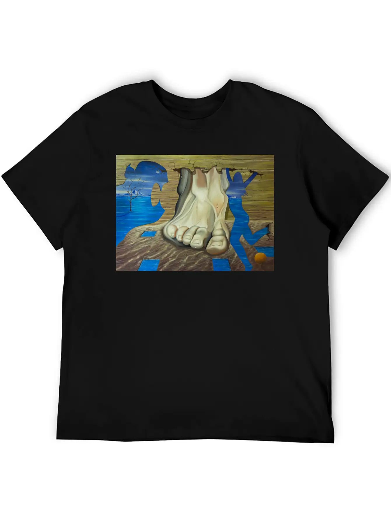 SURREAL PAINTING Basic Graphic T-Shirt – Daily Comfort In Soft Cotton