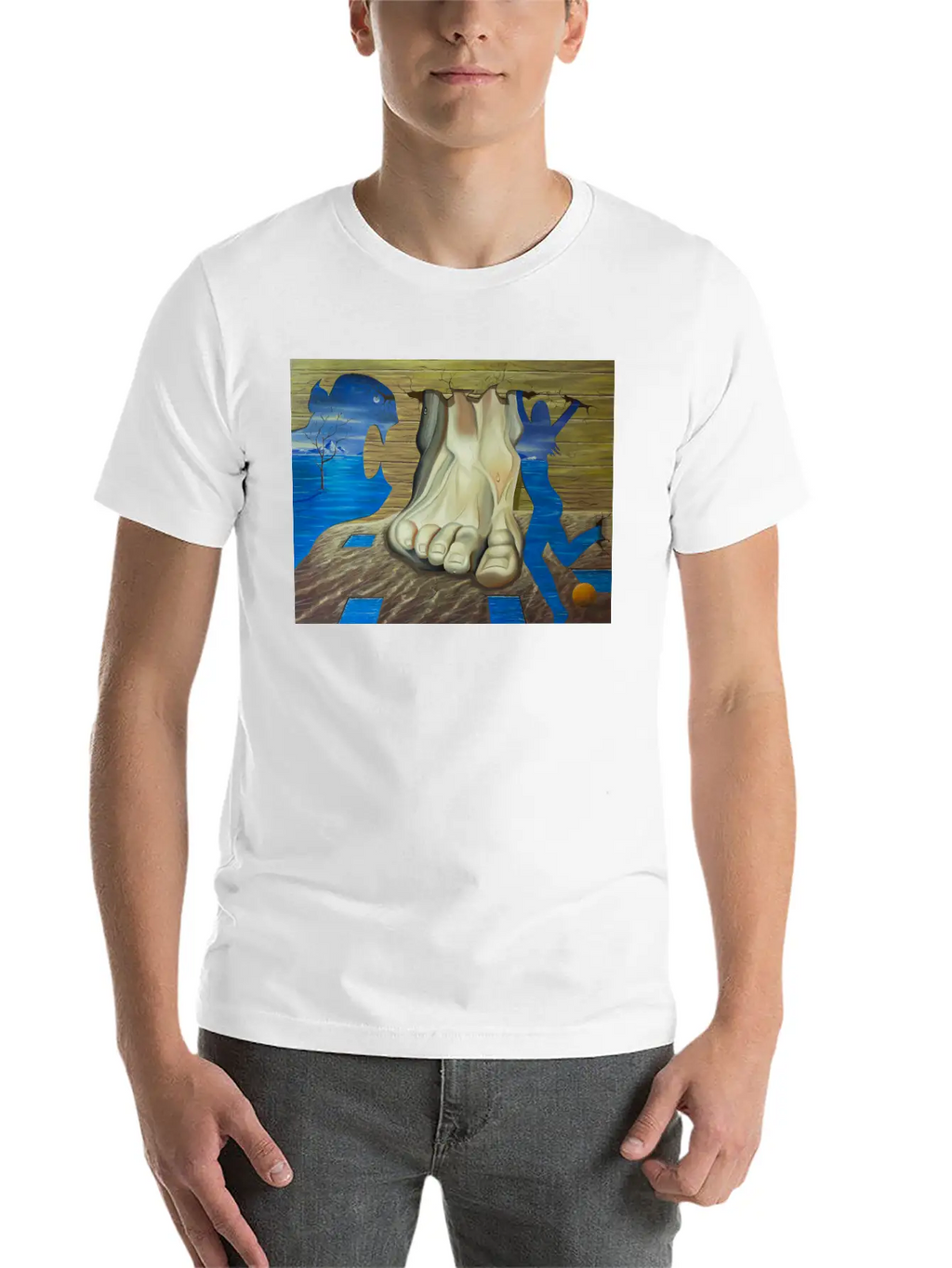 SURREAL PAINTING Basic Graphic T-Shirt – Daily Comfort In Soft Cotton
