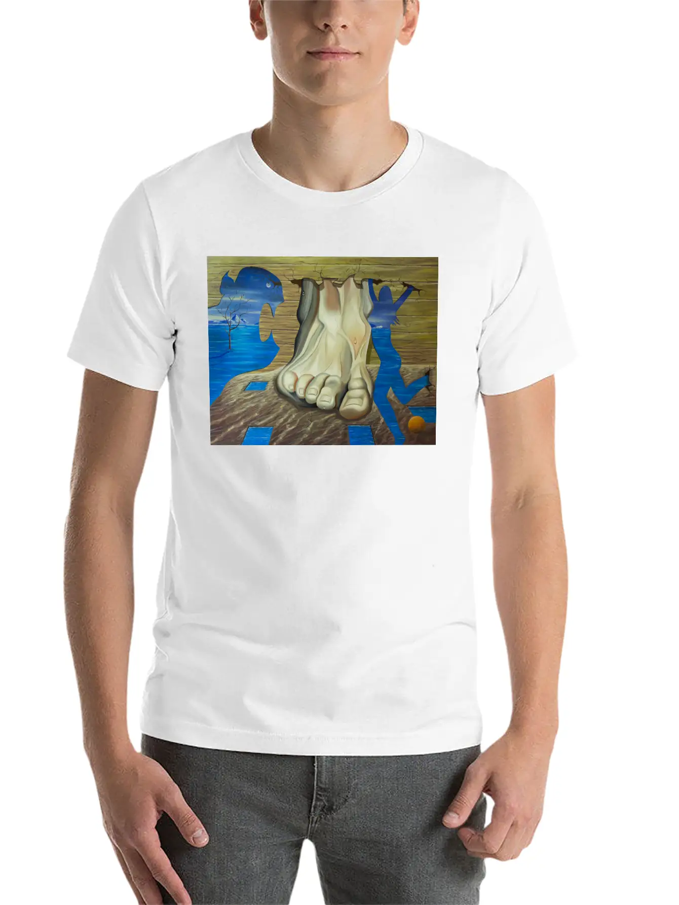 SURREAL PAINTING Basic Graphic T-Shirt – Daily Comfort In Soft Cotton