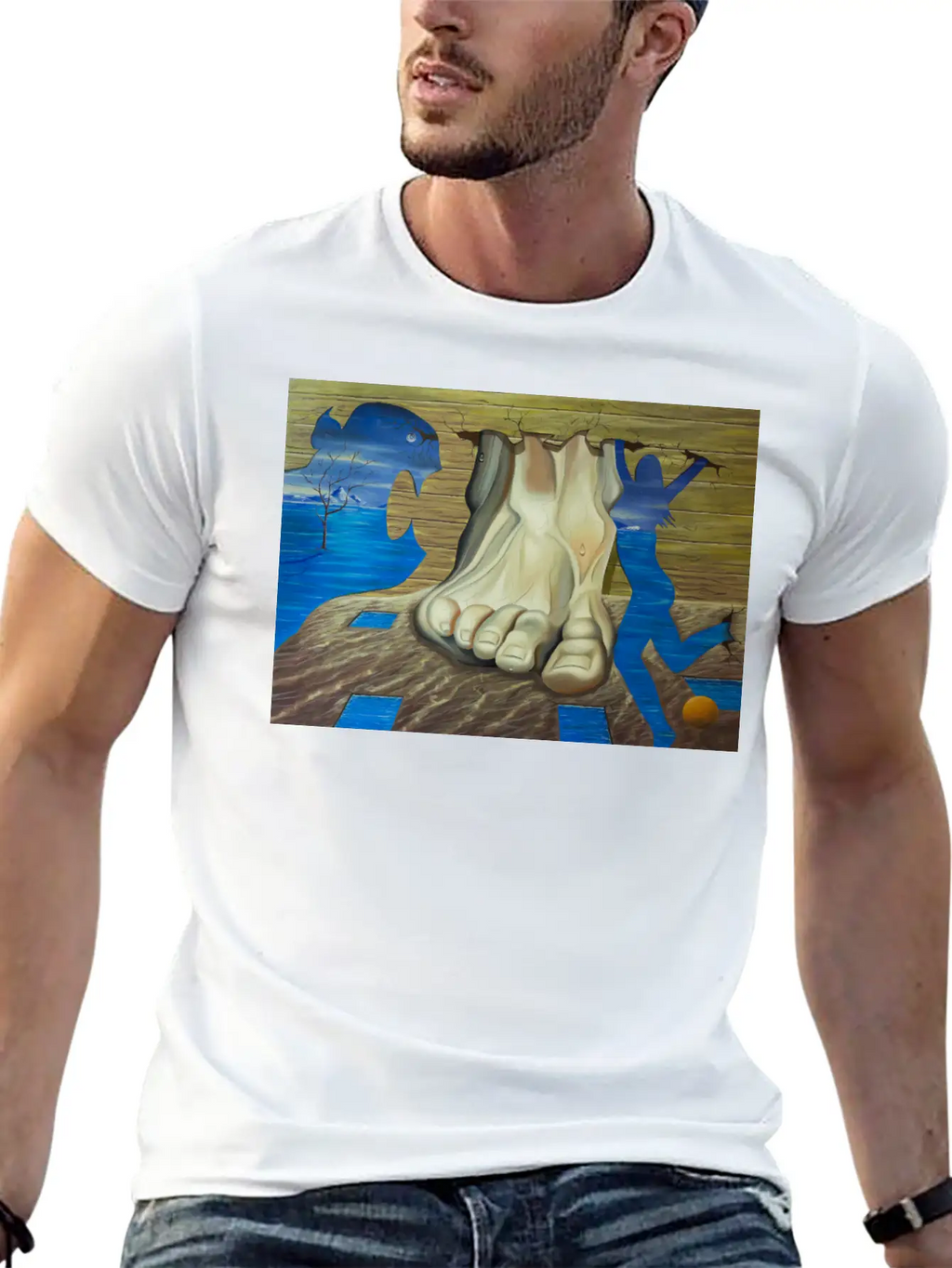 SURREAL PAINTING Basic Graphic T-Shirt – Daily Comfort In Soft Cotton
