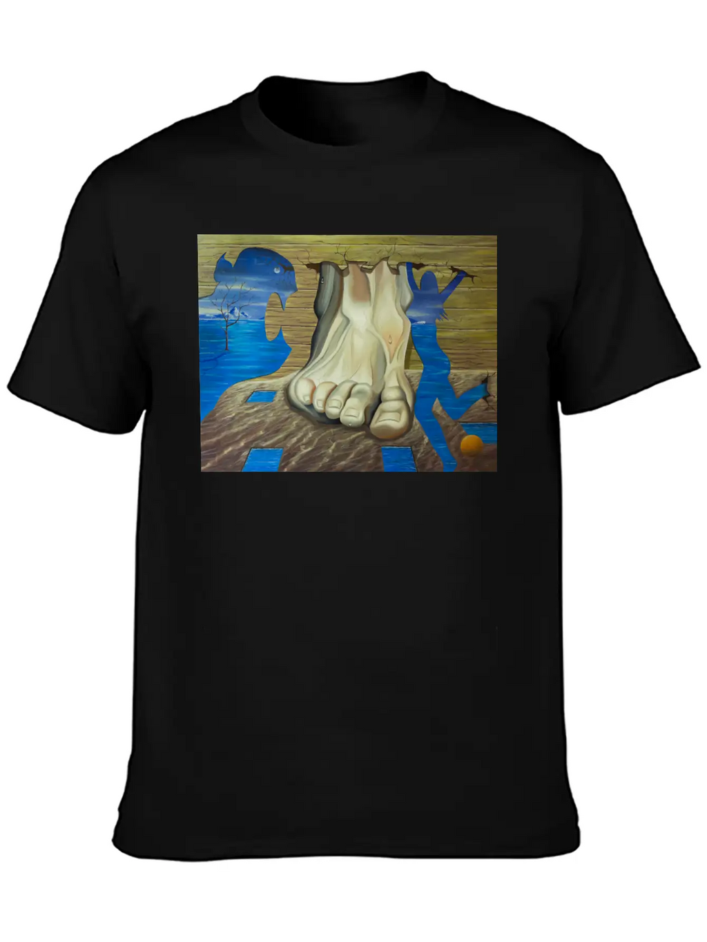 SURREAL PAINTING Basic Graphic T-Shirt – Daily Comfort In Soft Cotton