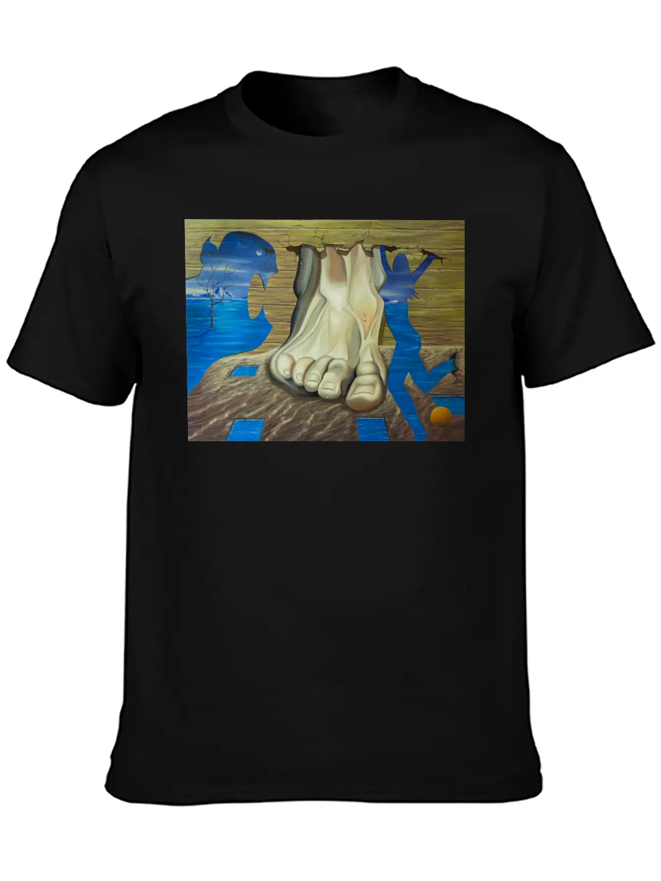 SURREAL PAINTING Basic Graphic T-Shirt – Daily Comfort In Soft Cotton